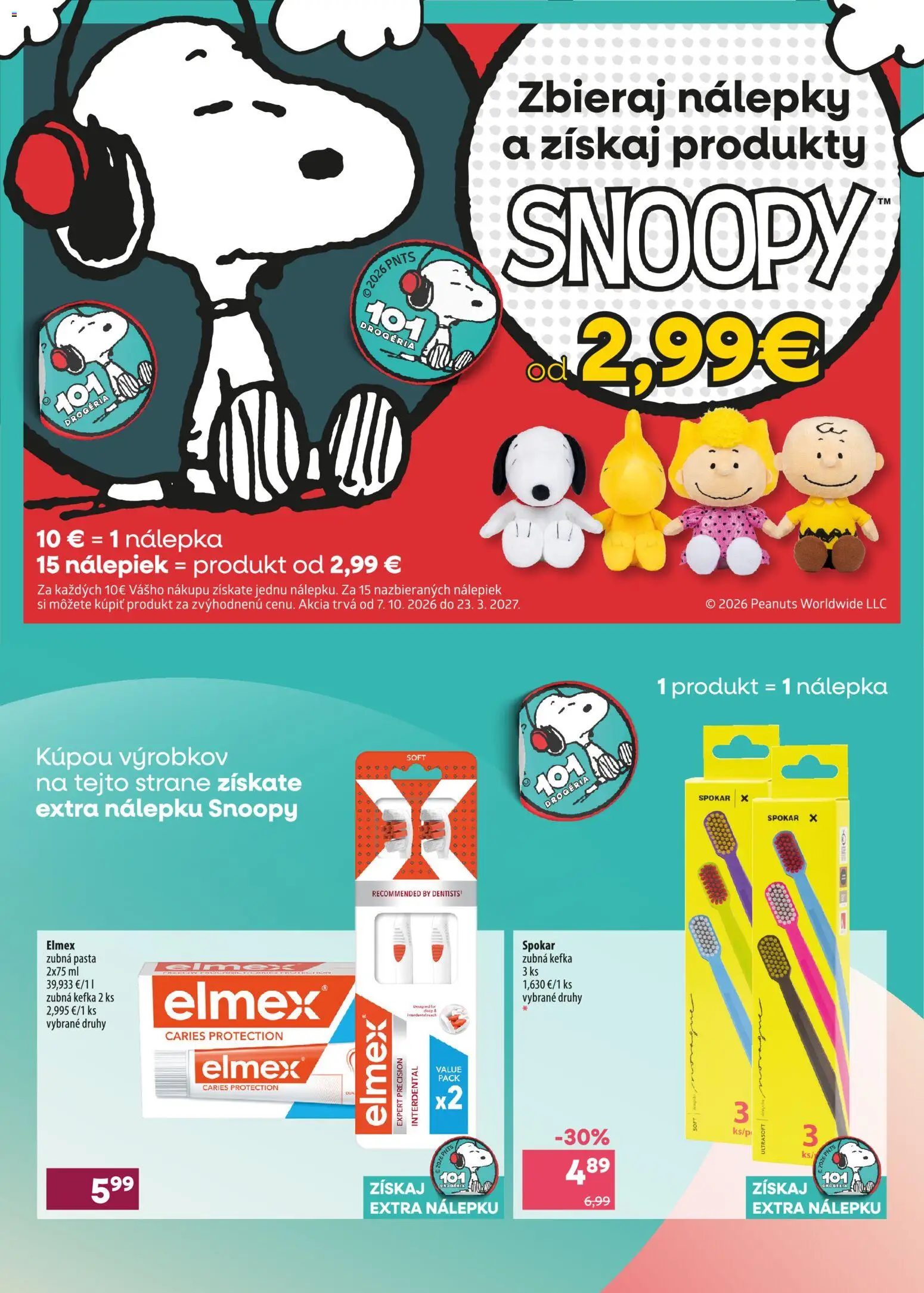 Nové 101 drogerie akcie – leták je platný od 21.10.2026 | Strana: 5 | Produkty: Zubná kefka, Zubná pasta