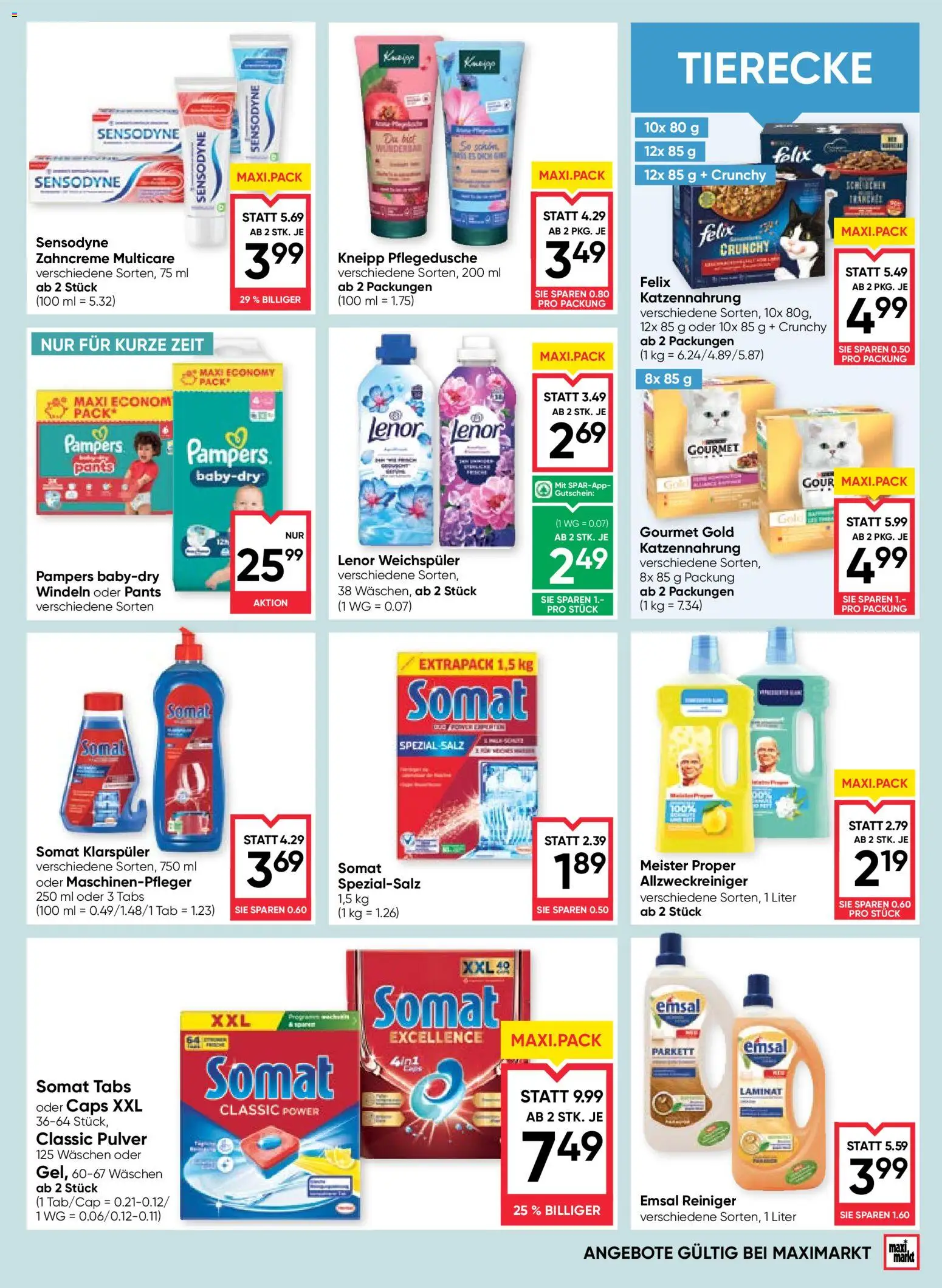 Maximarkt Flugblatt gültig ab 01.07.2026 | Seite: 15 | Produkte: Klarspüler, Pampers, Weichspüler