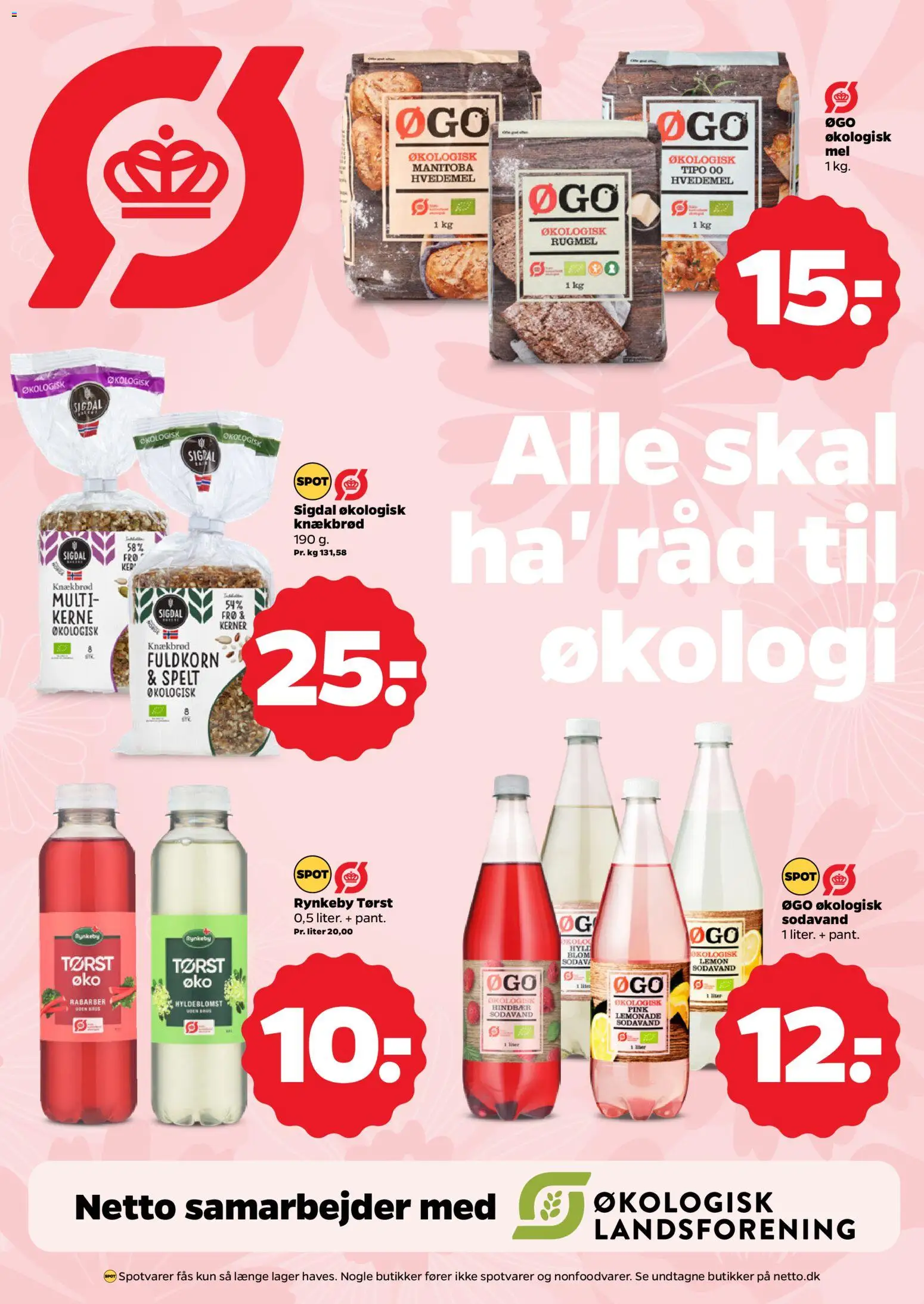 Netto tilbudsavis – gyldig fra 01/08/2026 | Side: 13 | Produkter: Rabarber, Hvedemel, Hindbær, Knækbrød