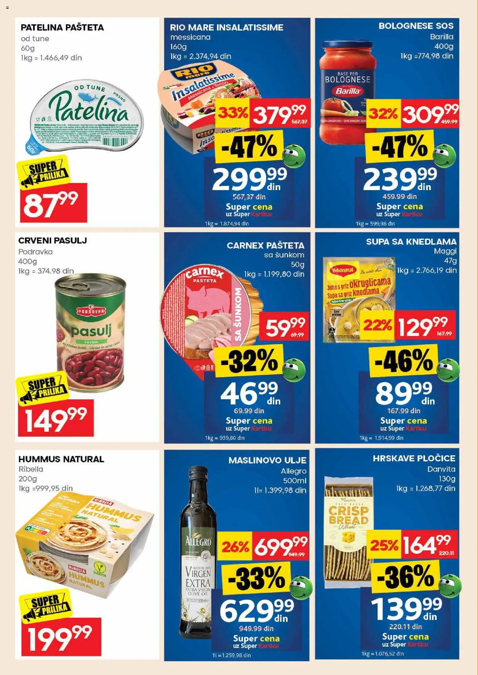 Idea katalog - važi od 28.05.2026 | Strana: 20 | Proizvode: Pasulj, Rio mare, Hummus, Sos