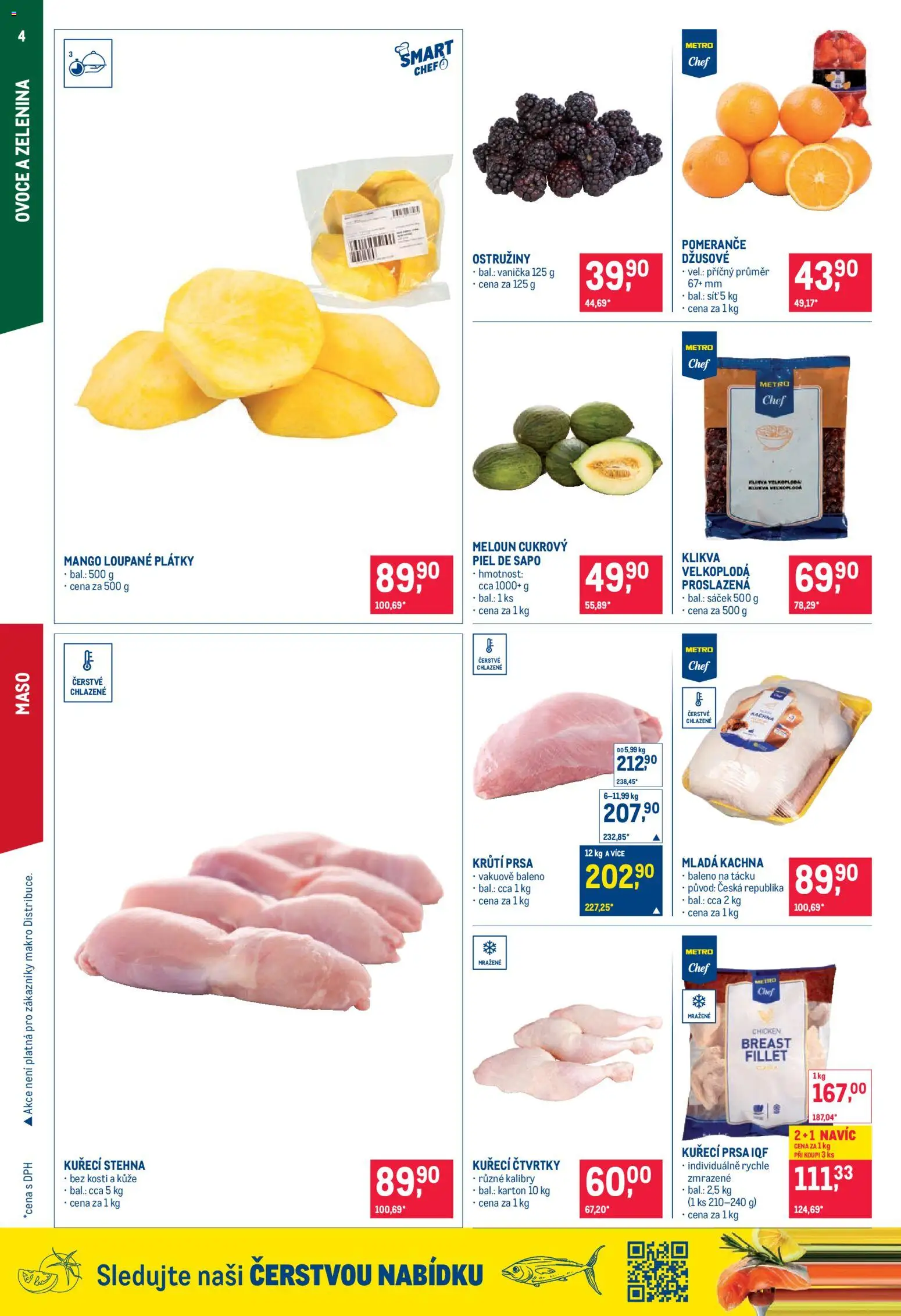 Makro leták - Gastronomie od 12.08.2026 | Strana: 4 | Produkty: Ovoce, Zelenina, Maso, Kuřecí stehna