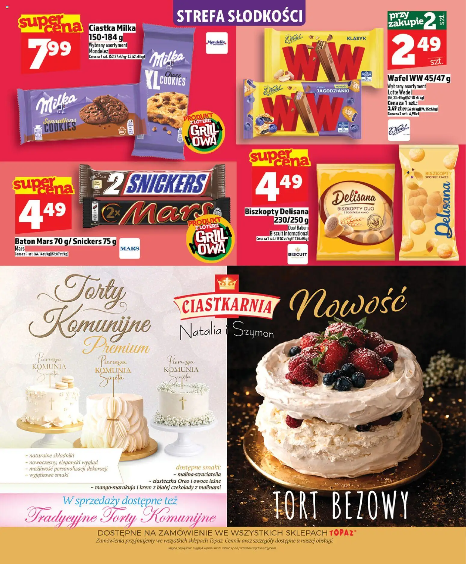 Topaz gazetka - Express od 14.05.2026 | Strona: 18 | Produkty: Grill, Tort, Baton, Ciastka