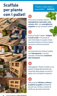 Anteprima del volantino Lidl volantino Giardinaggio valido a partire dal 23.04.2026 | Pagina: 44 | Prodotti: Impregnante, Scaffale, Smerigliatrice