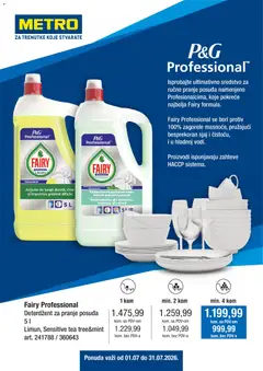 Metro katalog P&G Professional - pregled Metro kataloga - važi od 01.07.2026