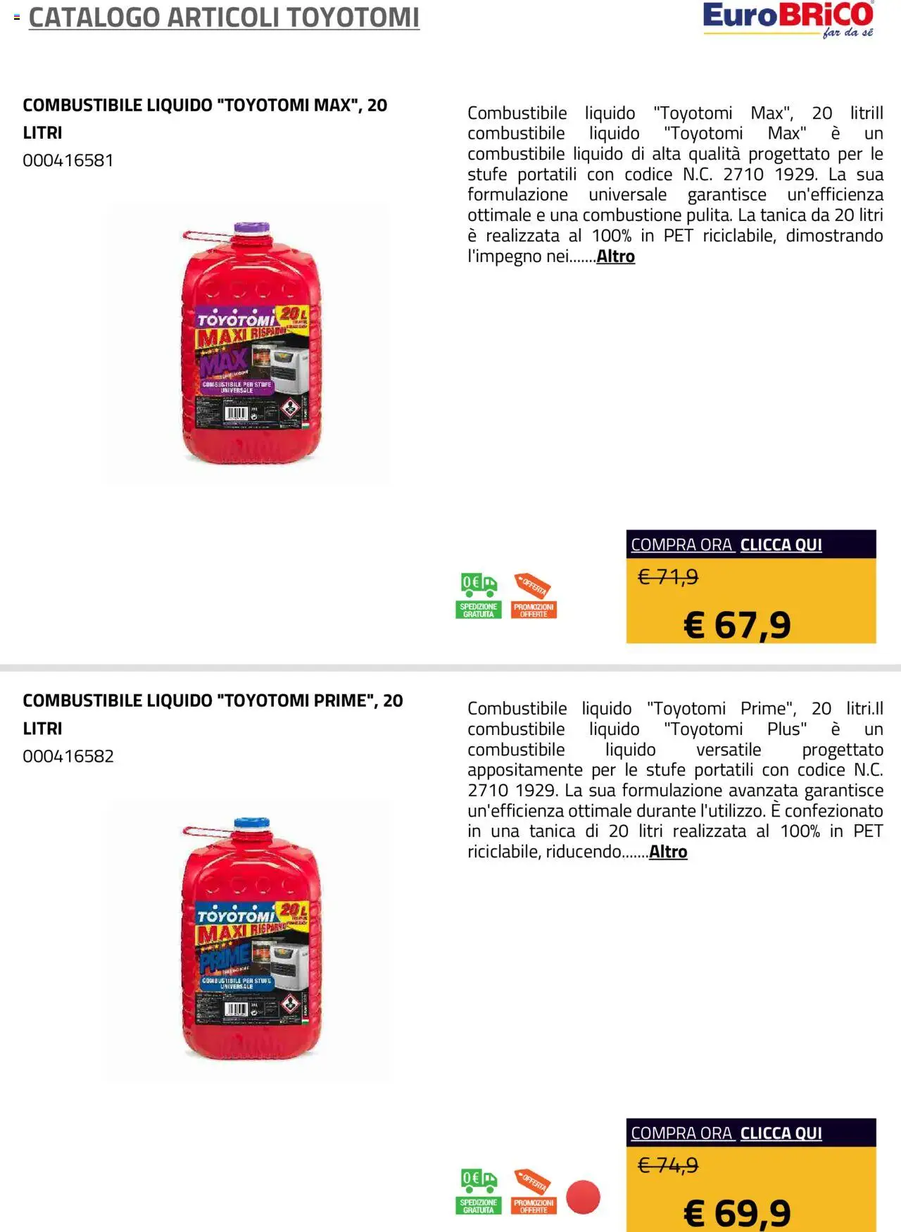 Volantino Eurobrico del 23.07.2025 | Pagina: 8 | Prodotti: Tanica
