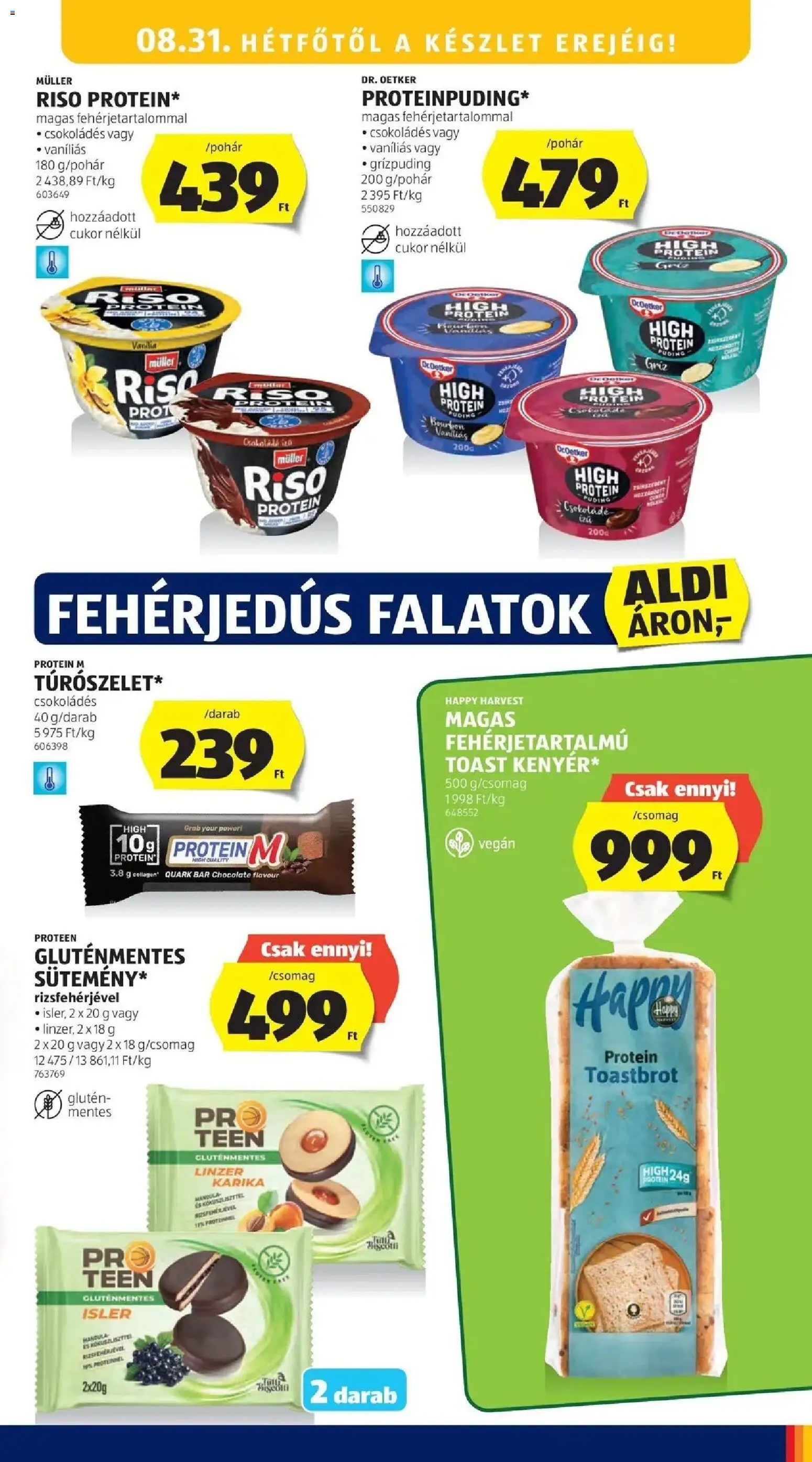 Aldi aktuális akciós újság - 2026.08.27. -tól/töl > akció, lapozható szórólap 🛍️ | Oldal: 17 | Termékek: Dr. Oetker, Happy Harvest, Müller, Grízpuding