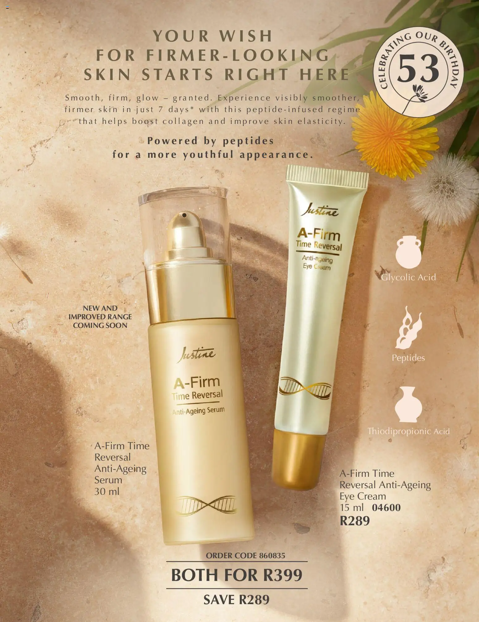 New Justine catalogue – valid from 01.05.2026 | Page: 6 | Products: Serum, Cream, Eye cream