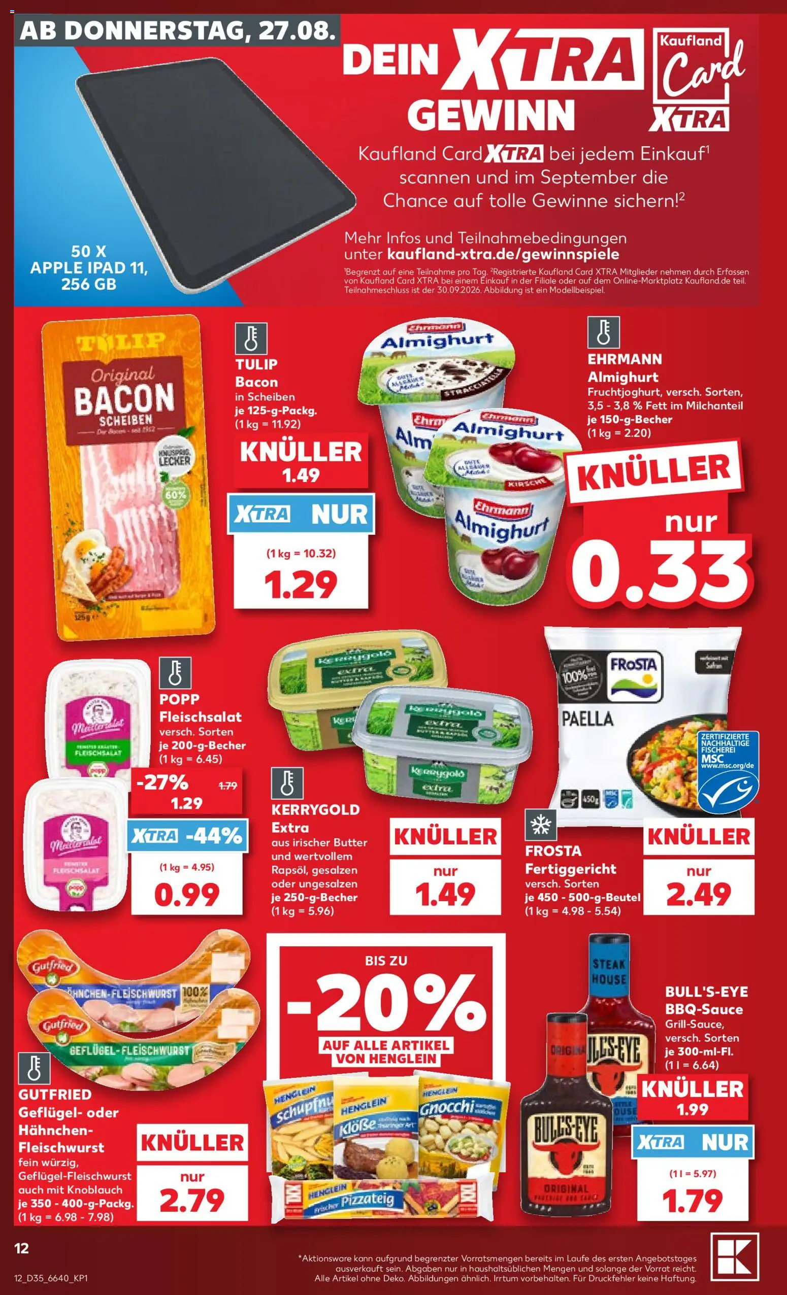 {H1} | Pagina: 12 | Producten: Gnocchi, Apple iPad, Steak, Bacon