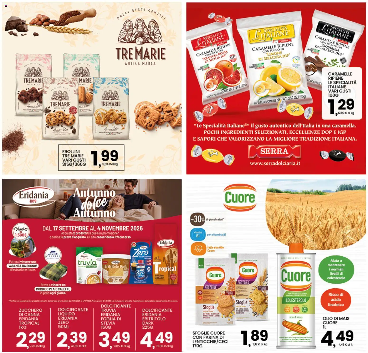 Volantino Interspar del 12/10/2026 | Pagina: 37 | Prodotti: Caramelle, Zucchero, Frollini, Olio Cuore