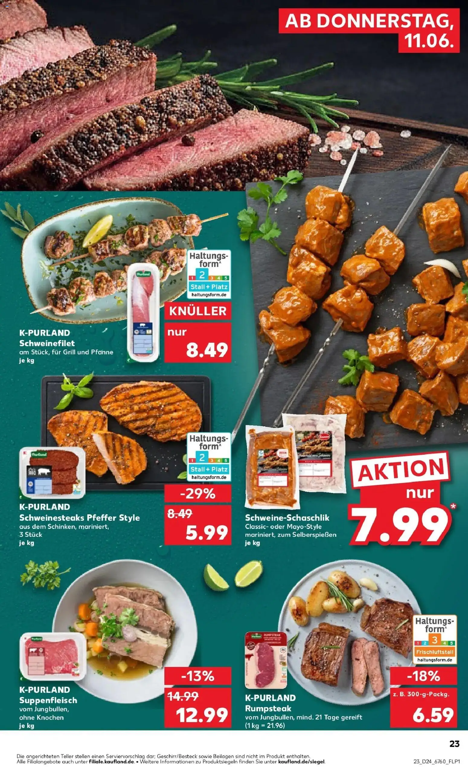 Kaufland Prospekt Dörfles-Esbach – gültig ab 08.06.2026 | Seite: 32 | Produkte: Rumpsteak, Schweinefilet, Pfeffer, Steak