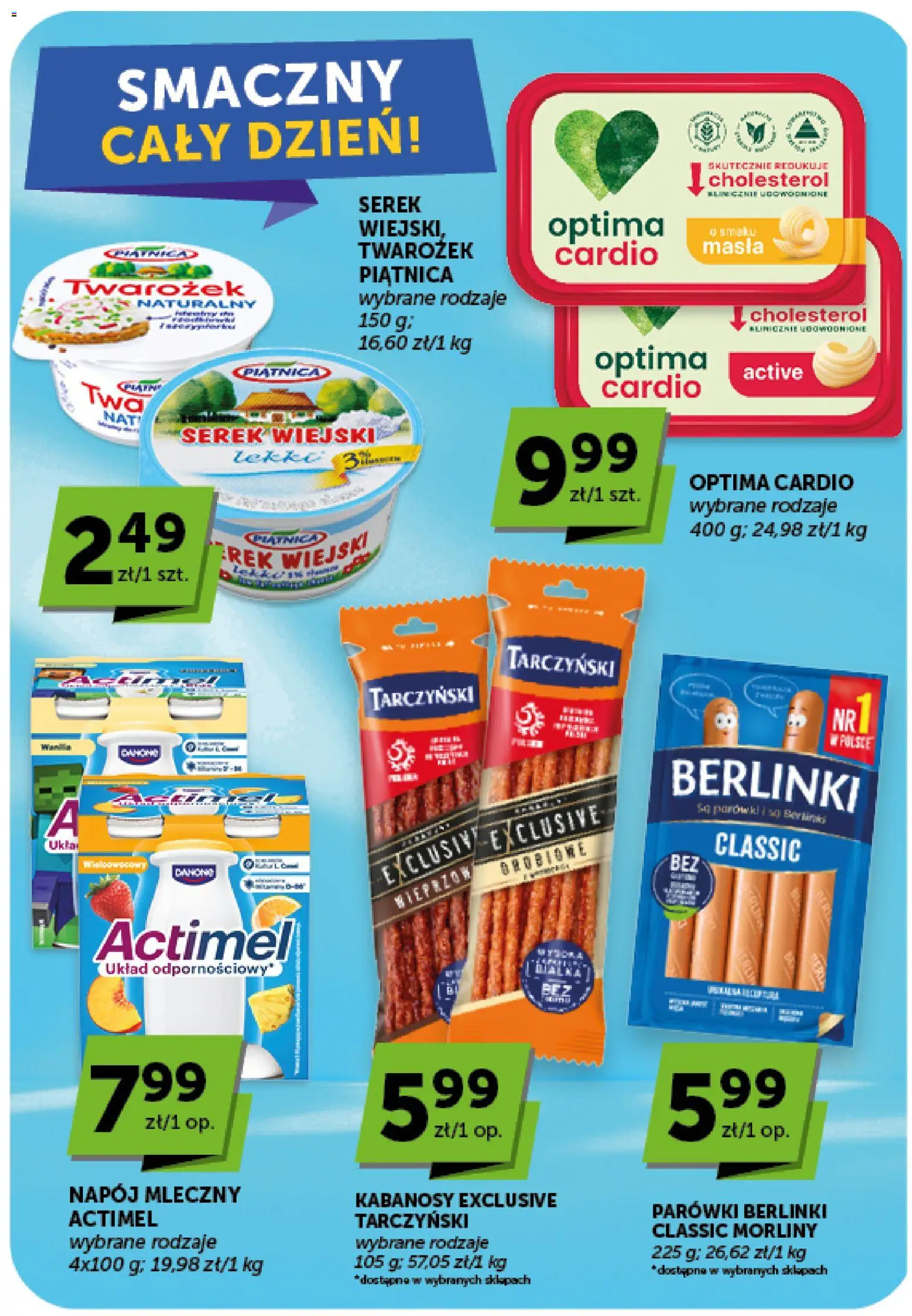 Groszek gazetka - Minimarket od 13.08.2026 | Strona: 13 | Produkty: Parówki berlinki, Optima cardio, Kabanosy, Berlinki