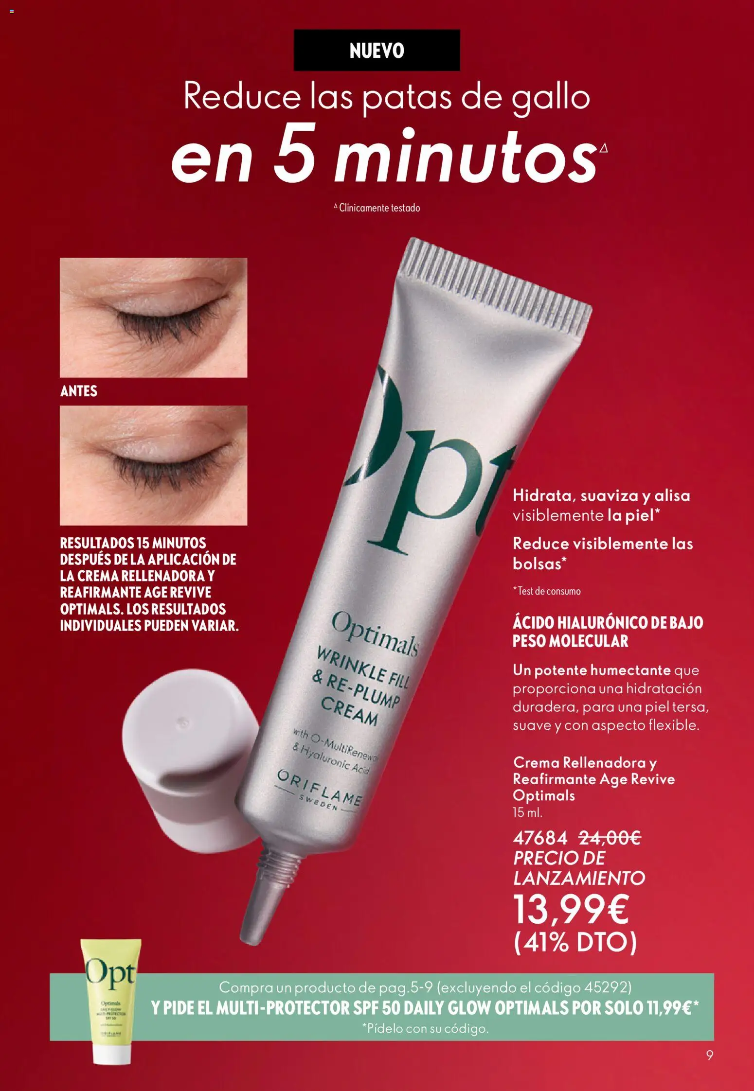 Oriflame - Catálogo Campaña 4 │ válido desde el 11.03.2026 | Página: 9 | Productos: Crema, Peso