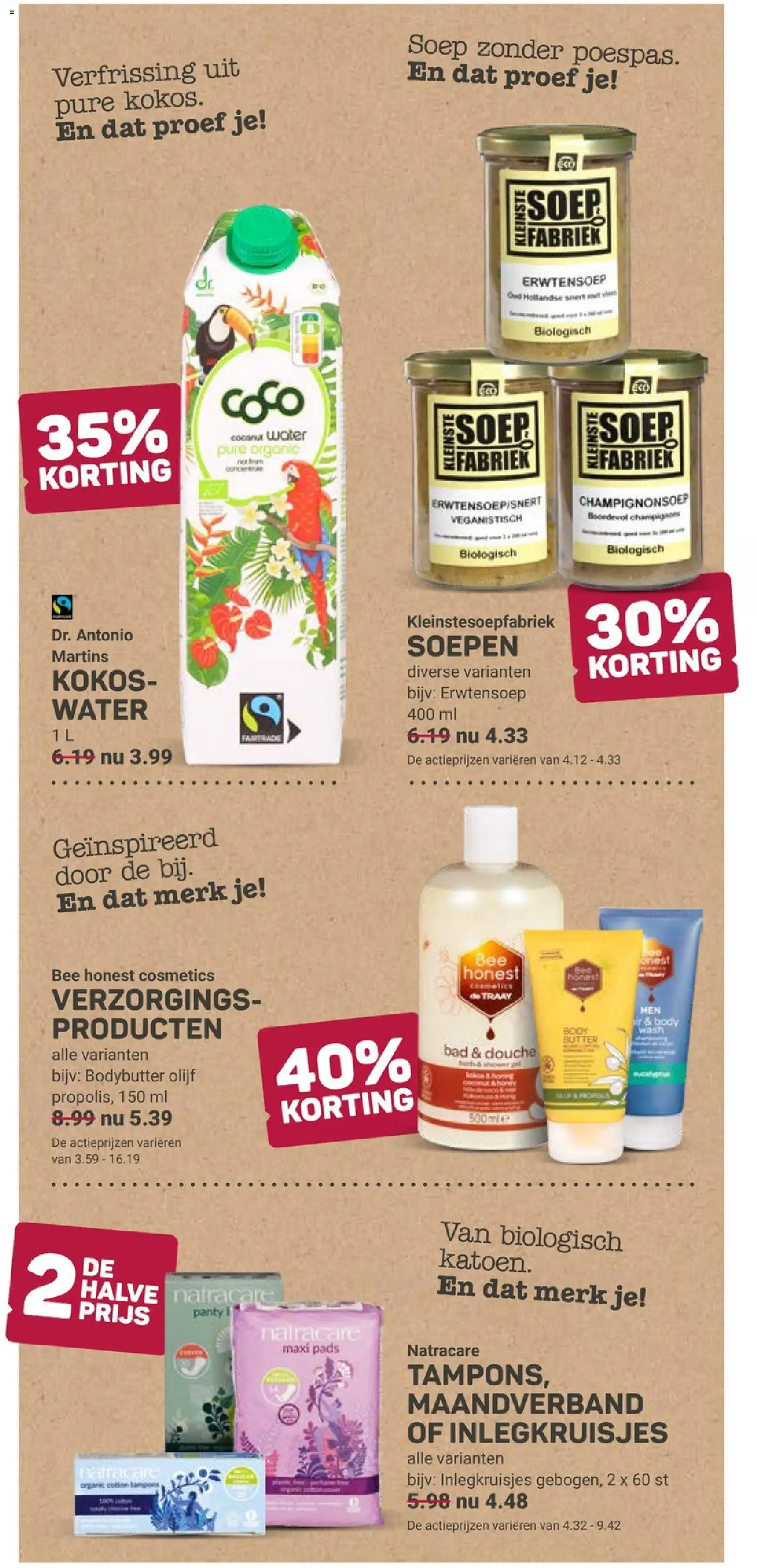 {H1} | Pagina: 3 | Producten: Champignons, Maandverband, Pads, Water