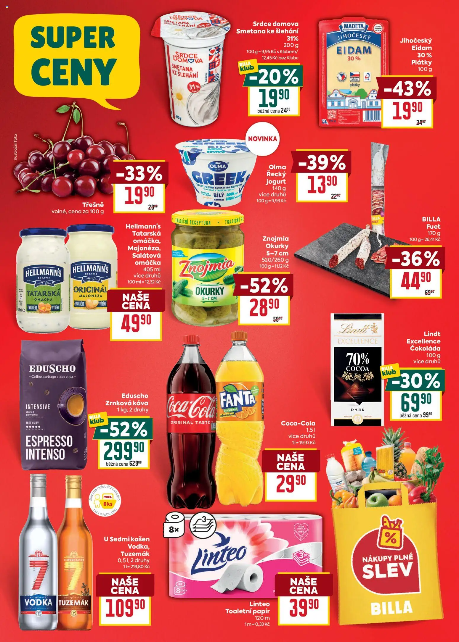 Billa Malý leták od 24.06.2026 | Strana: 2 | Produkty: Lindt, Káva, Vodka, Tuzemák