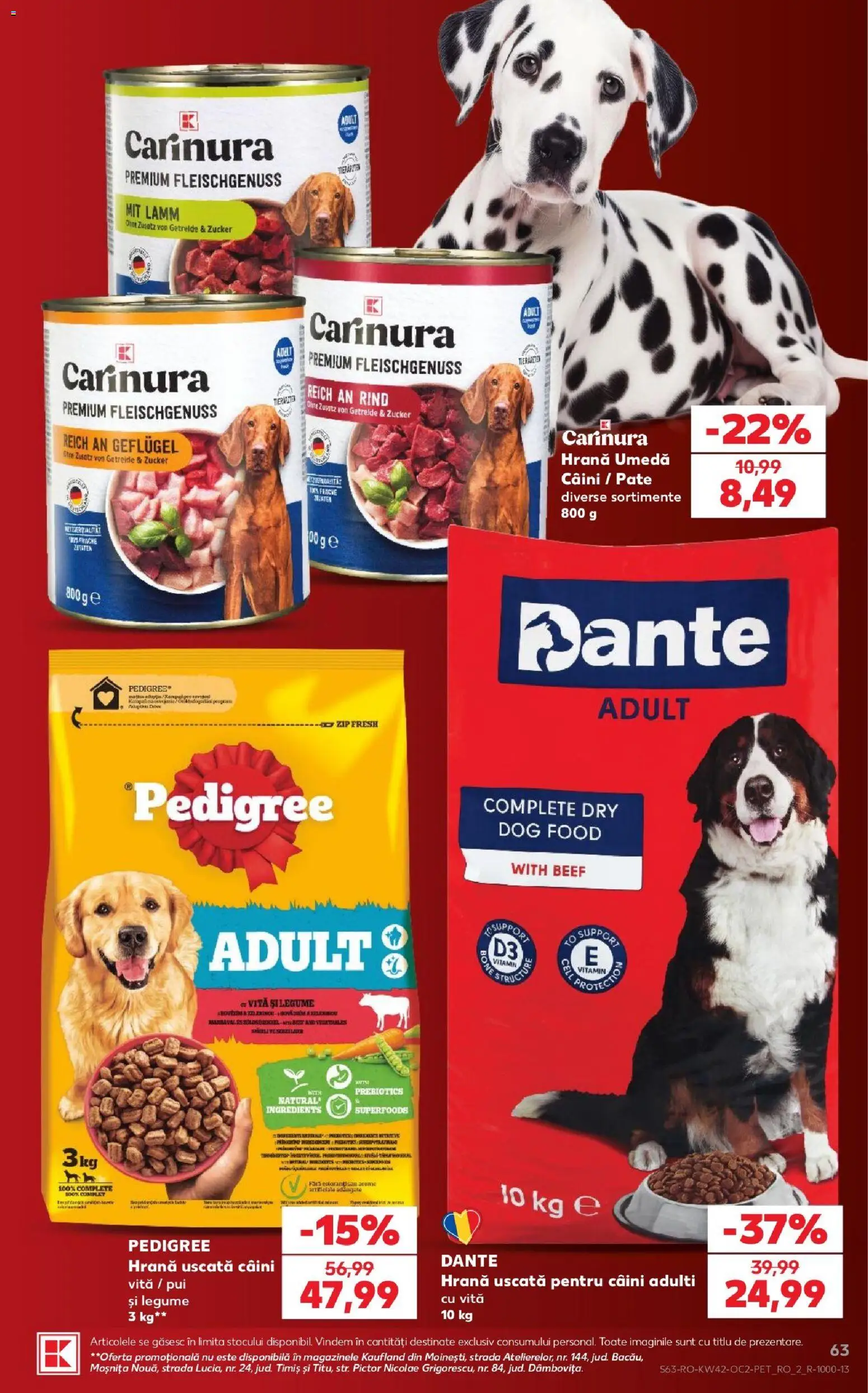 Kaufland RO akciós ujság - amely érvényes a következő dátumtól: 2026.10.14. | Oldal: 63 | Termékek: Pedigree