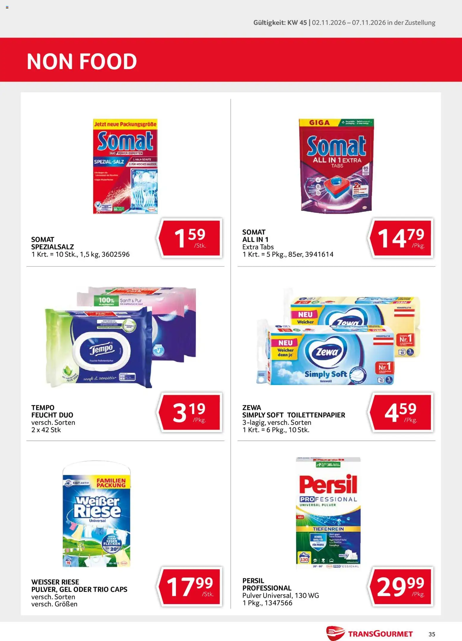 Transgourmet Flugblatt gültig ab 02.11.2026 | Seite: 35 | Produkte: Wasser