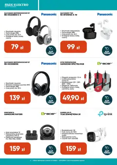 Pogląd oferty "Max elektro gazetka" - ważna od 14.10.2026 | Strona: 6 | Produkty: Mysz, Audio, Słuchawki, Słuchawki bezprzewodowe