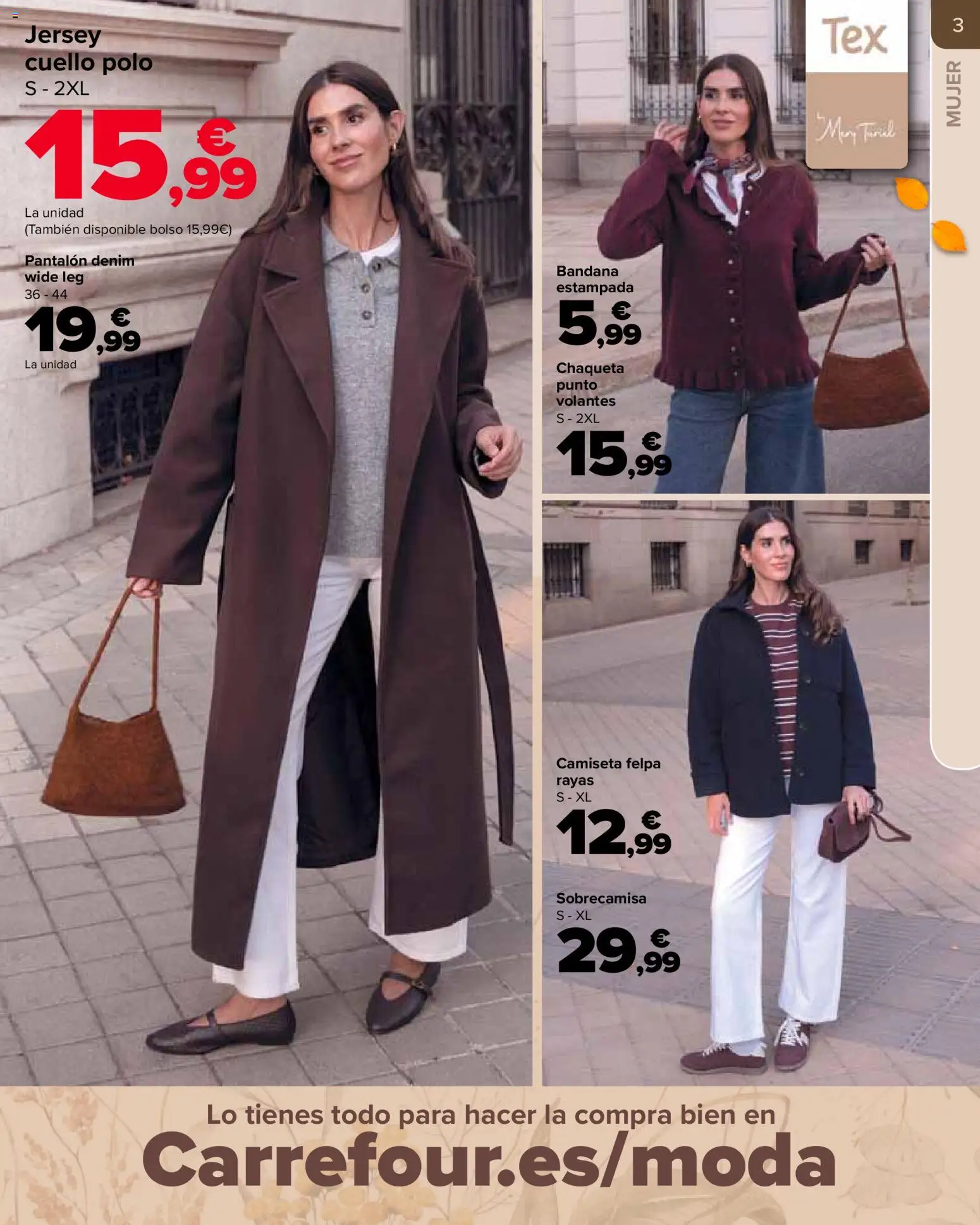 Carrefour Otoño │ válido desde el 20/10/2026 | Página: 3 | Productos: Chaqueta, Bolso