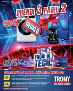 Anteprima del volantino Trony volantino Calabria valido a partire dal 25/06/2026