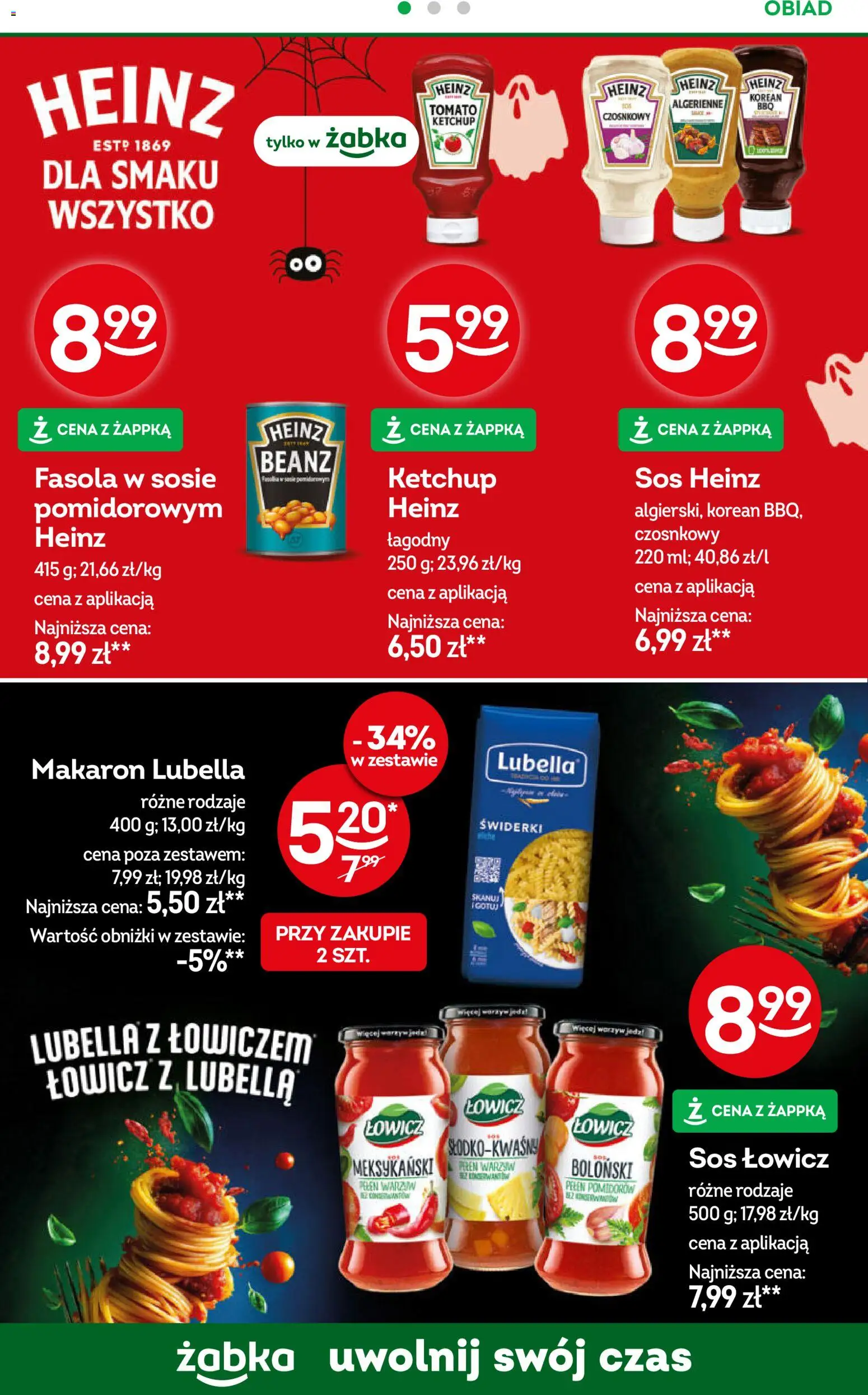 Żabka gazetka - Codzienne produkty od 21.10.2026 | Strona: 15 | Produkty: Ketchup, Fasola, Makaron, Sos