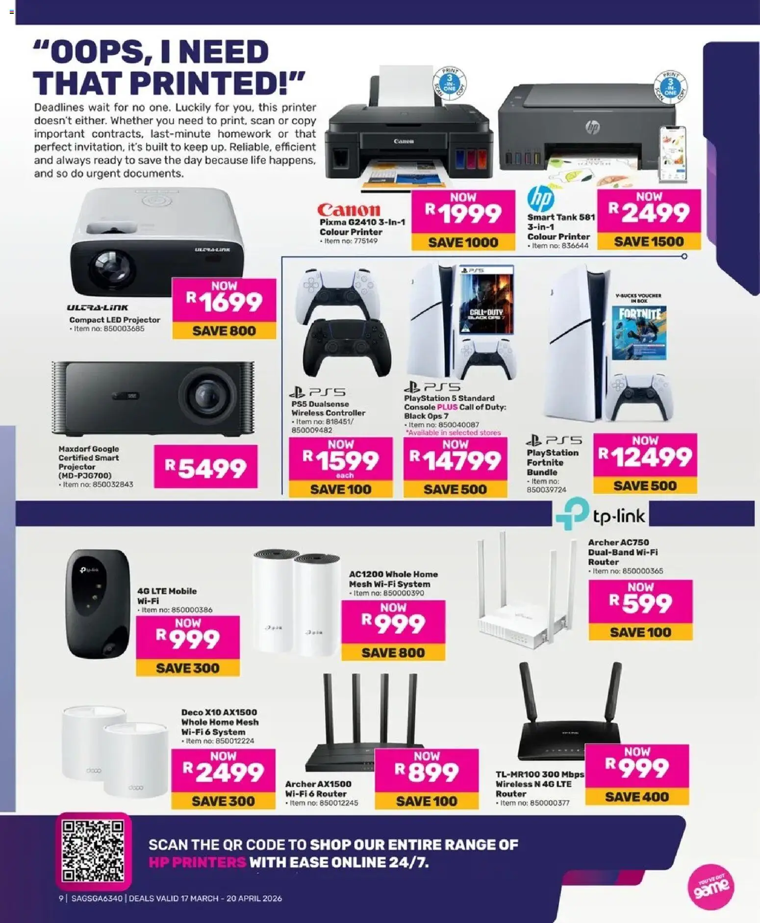 Game Catalogue valid from 17.03.2026 | Page: 9 | Products: Game, Playstation, Printer