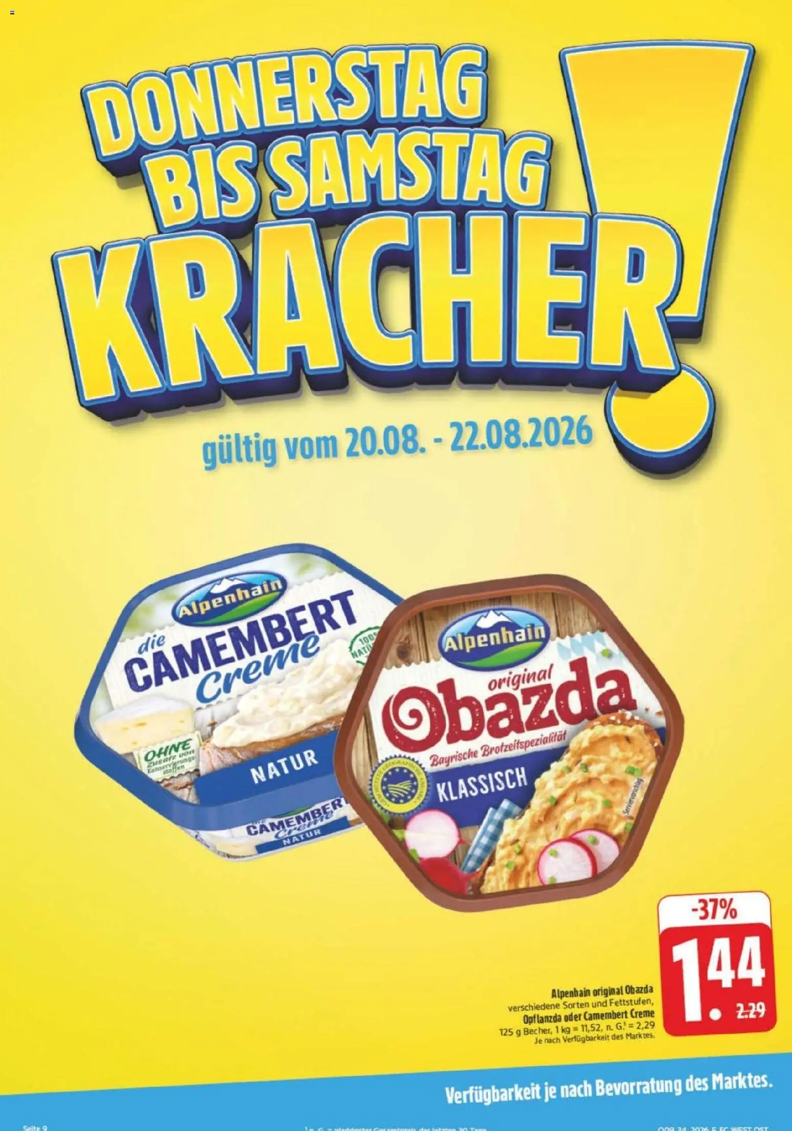 Edeka Prospekt Leipzig – gültig ab 17.08.2026 | Seite: 36 | Produkte: Creme, Camembert