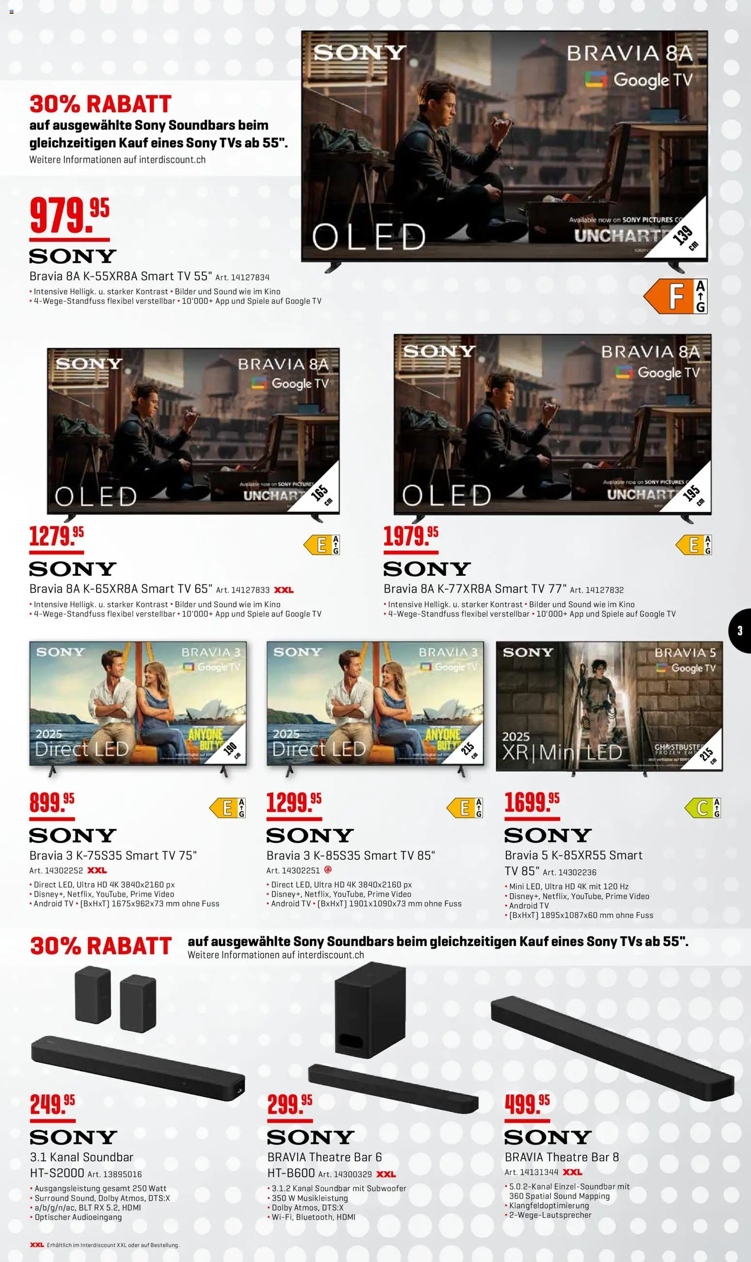 Interdiscount aktionen Wochen Knaller – gültig ab 11.05.2026 | Seite: 3 | Produkte: Soundbar, Video, Bilder, Sony