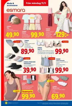 Lidl erbjudanden - Förhandsvisning av reklamblad från butik Lidl aktuell från 11.05.2026 | Sida: 19 | Produkter: Keps, Trosor, Pyjamas, Set