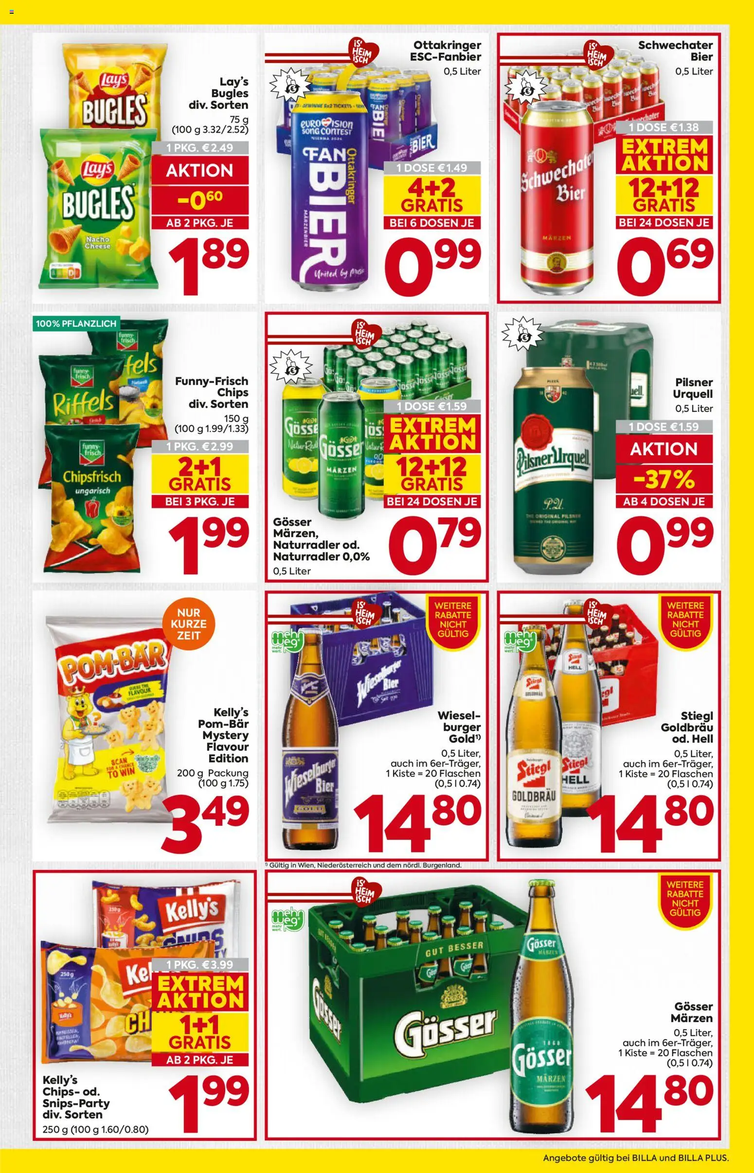 Billa - Flugblatt gültig ab 07.04.2026 | Seite: 13 | Produkte: Chips, Burger, Bier