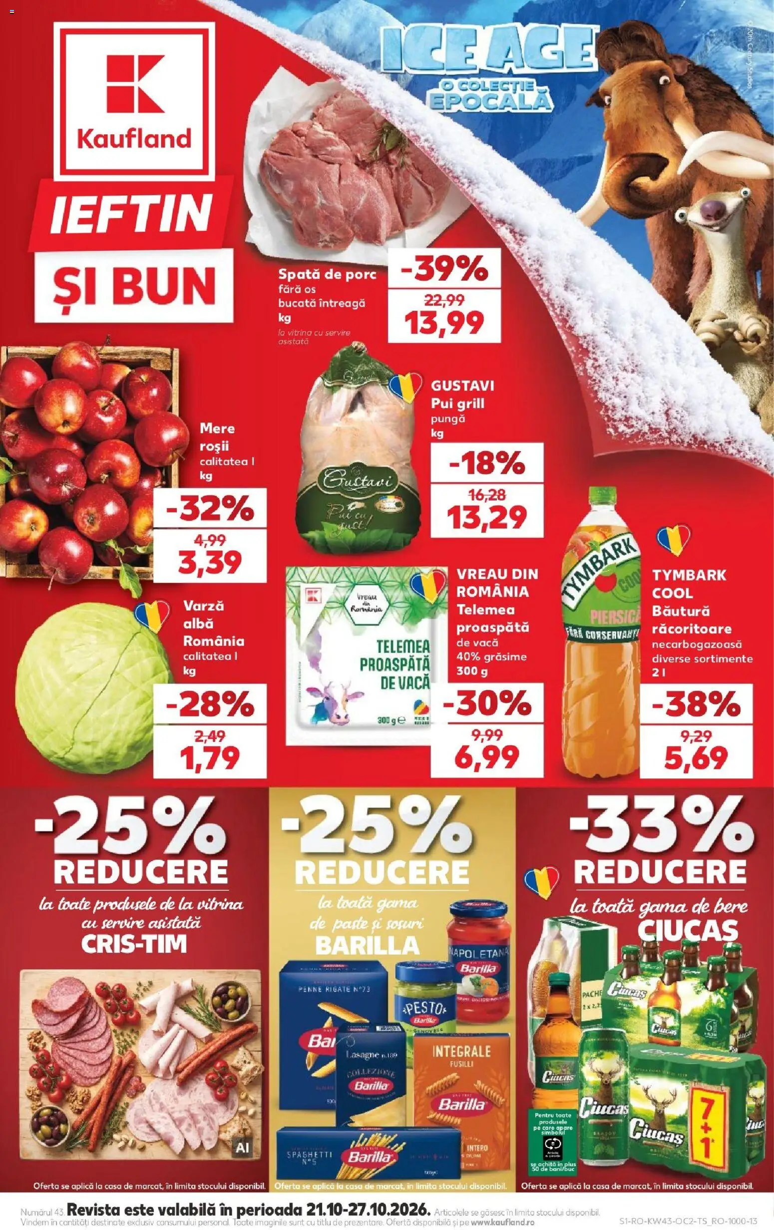 Kaufland RO akciós ujság - amely érvényes a következő dátumtól: 2026.10.21. | Oldal: 1