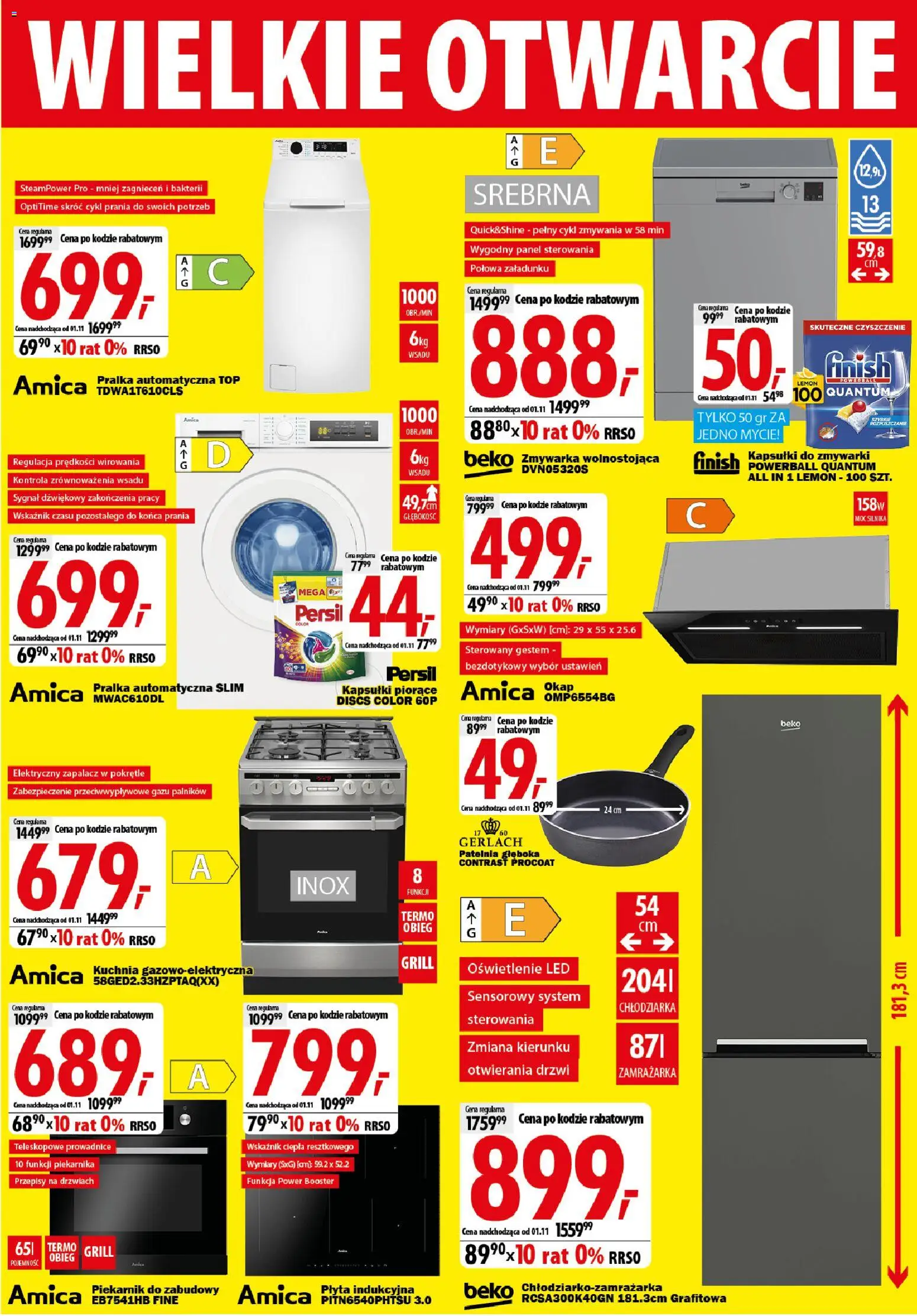 Mediaexpert promocje - Wielkie otwarcie Lubin od 22.10.2026 | Strona: 7 | Produkty: Piekarnik, Zmywarka, Kapsułki do zmywarki, Pralka automatyczna