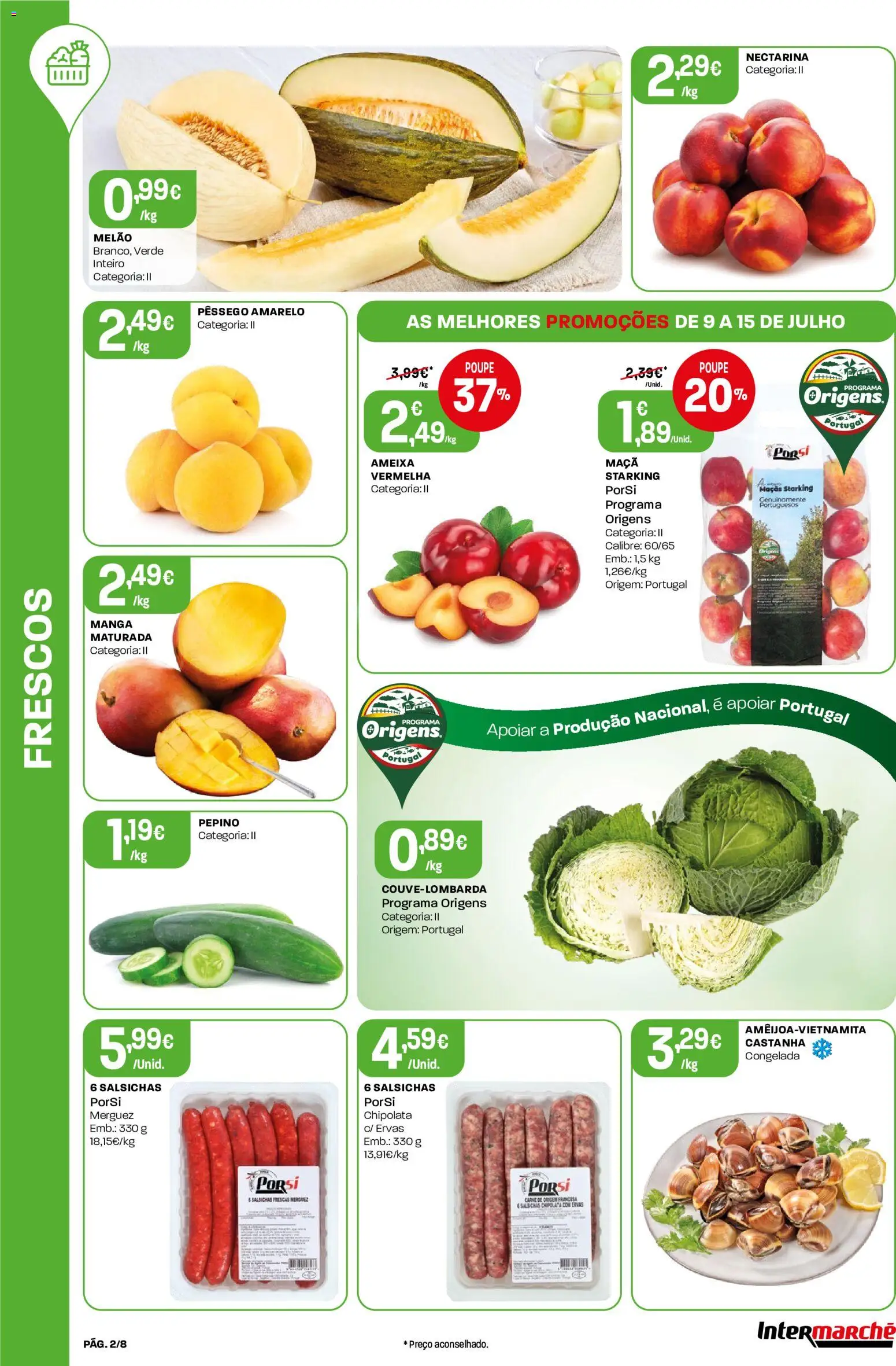 Intermarché Folheto Mini │ válido de 09/07/2026 | Página: 2 | Produtos: Maça, Maçãs, Carne, Melão