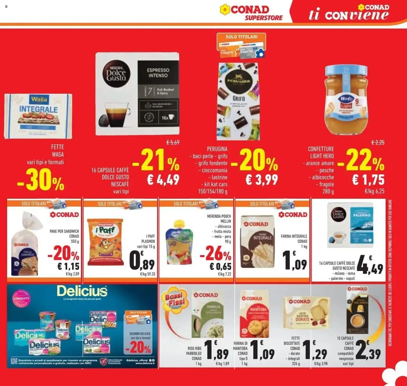 Volantino Conad dal 23/09/2026 > Anteprima | Pagina: 41 | Prodotti: Riso, Farina, Albicocche, Nescafé
