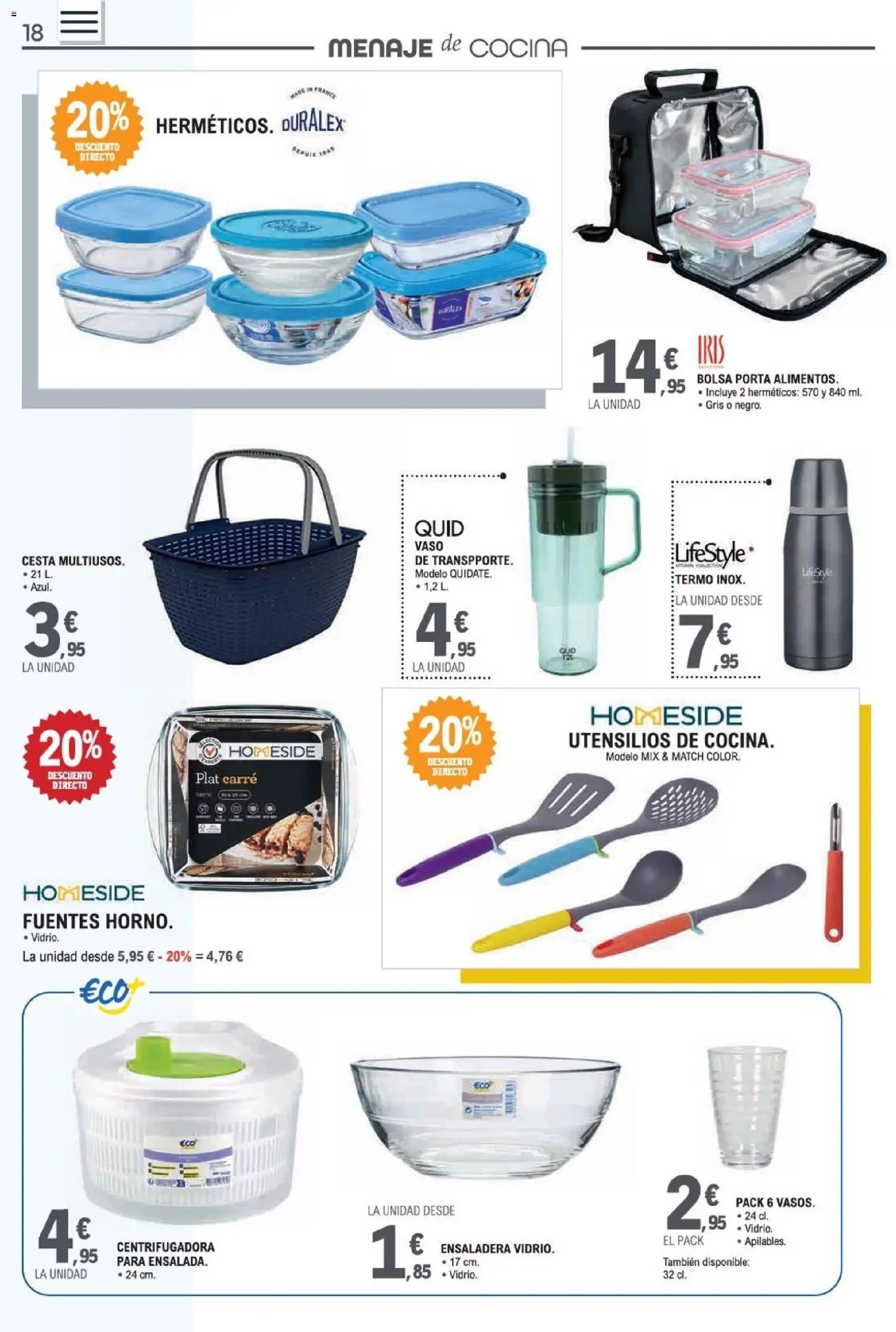 E.Leclerc Ciudad Real │ válido desde el 31/08/2026 | Página: 18 | Productos: Bolsa, Cocina, Alimentos, Cesta