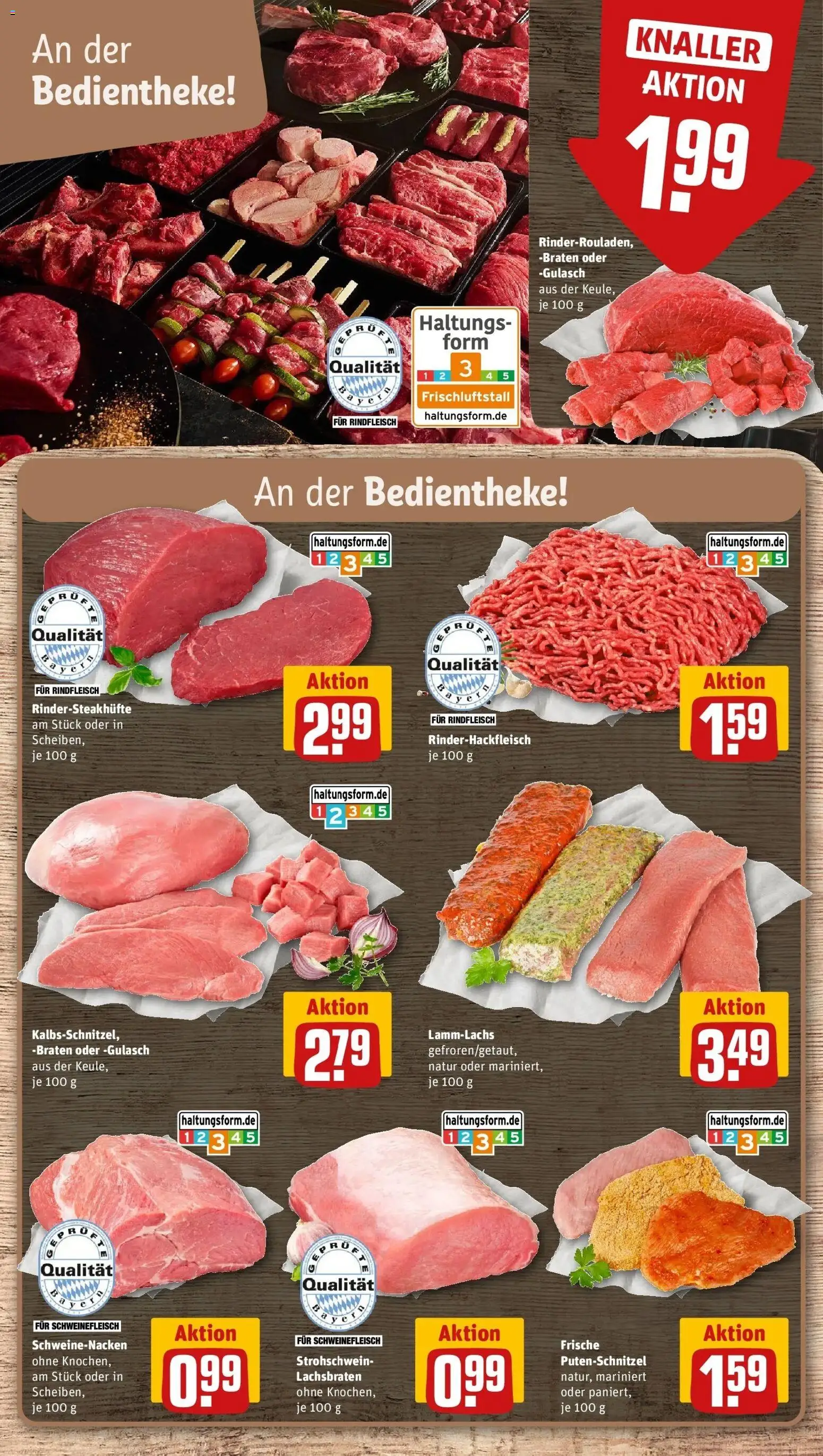 REWE Prospekt ab 26.10.2026 zum Blättern » Angebote | Seite: 8 | Produkte: Schweinenacken, Gulasch, Schweinefleisch, Rindfleisch