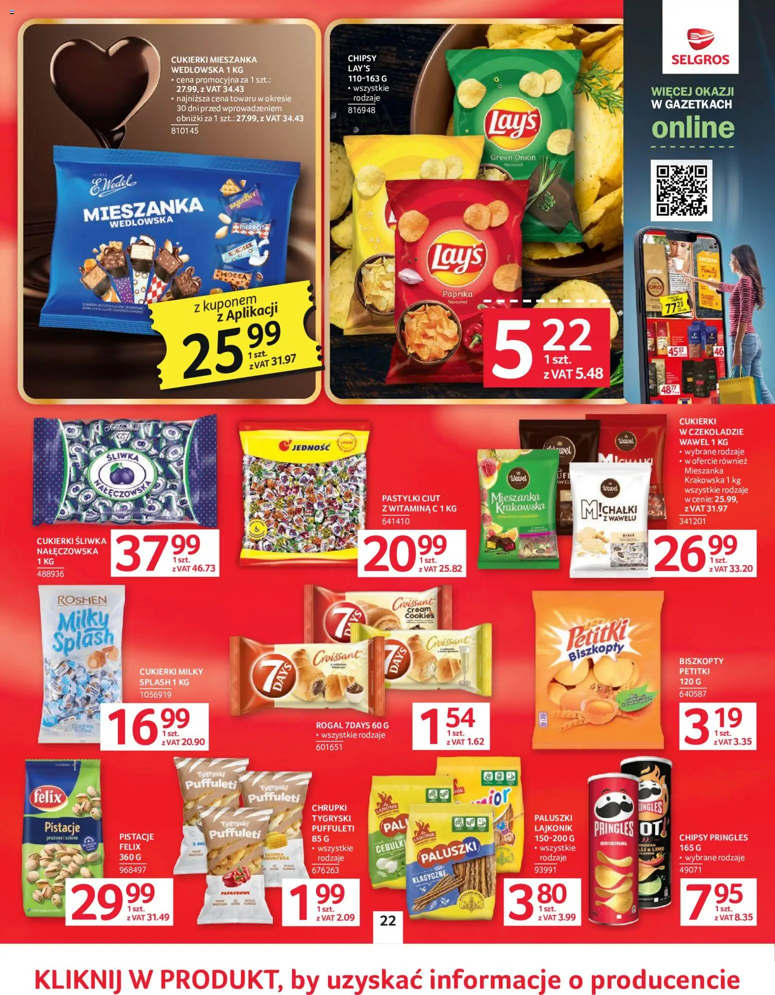 Selgros cash&carry gazetka od 02.06.2026 | Strona: 22 | Produkty: Chipsy, Kukurydza, Paluszki, Cukierki