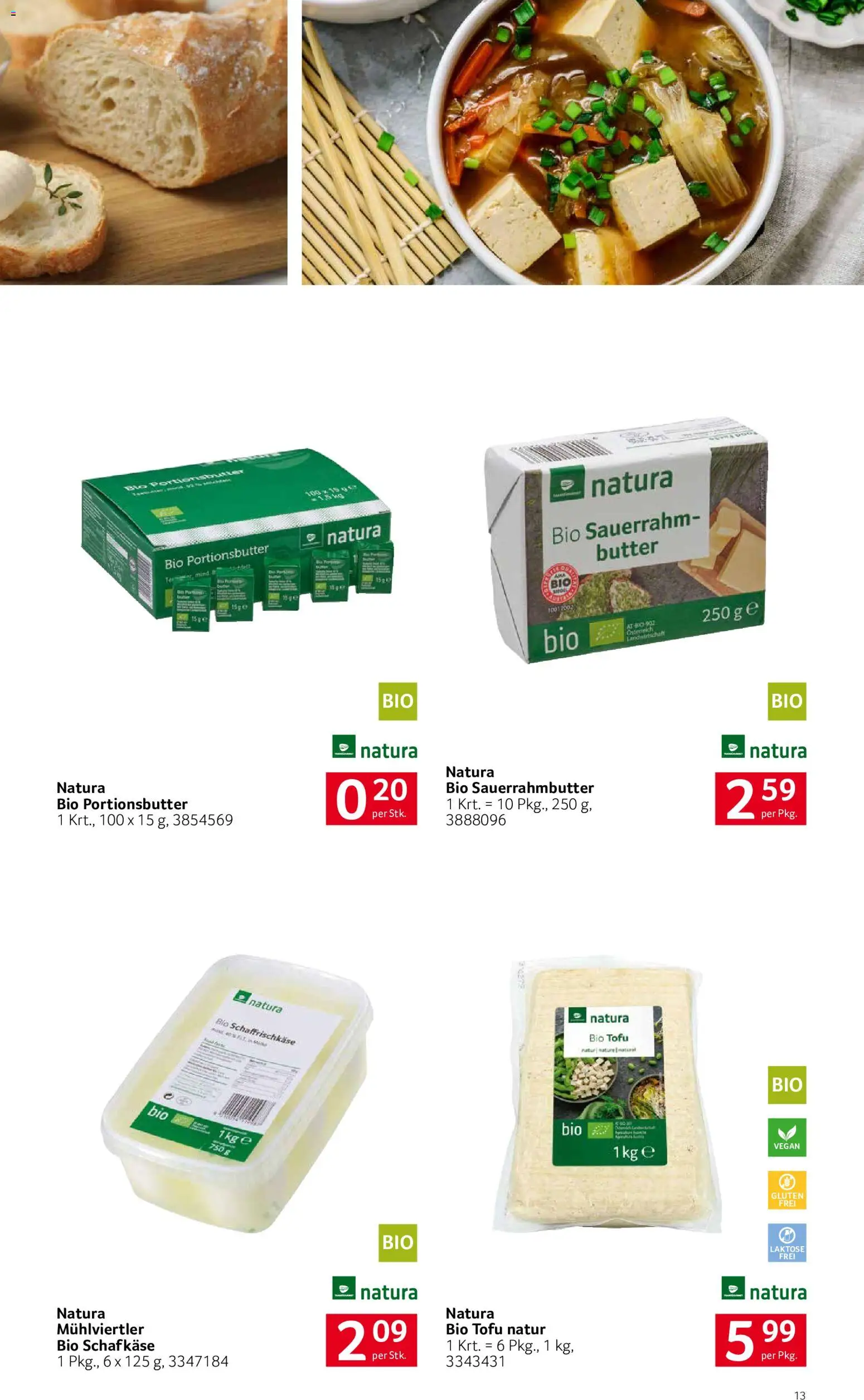 Transgourmet Heimische Qualität gültig ab 29.06.2026 | Seite: 13 | Produkte: Butter, Sauerrahm