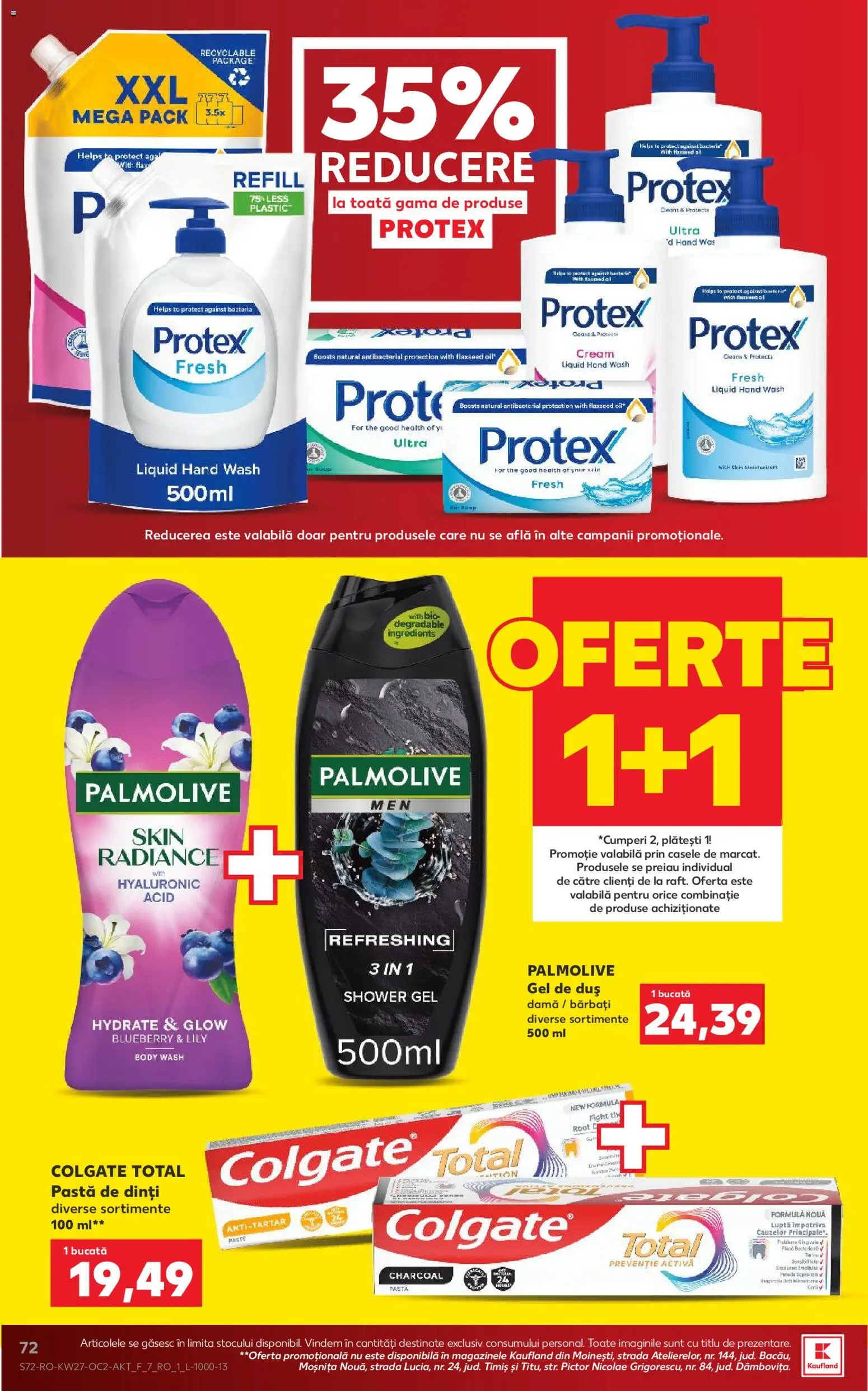Noul catalog Kaufland – valabil de la 01.07.2026 | Pagină: 72 | Produse: Body, Duș, Gel de duș, Paste