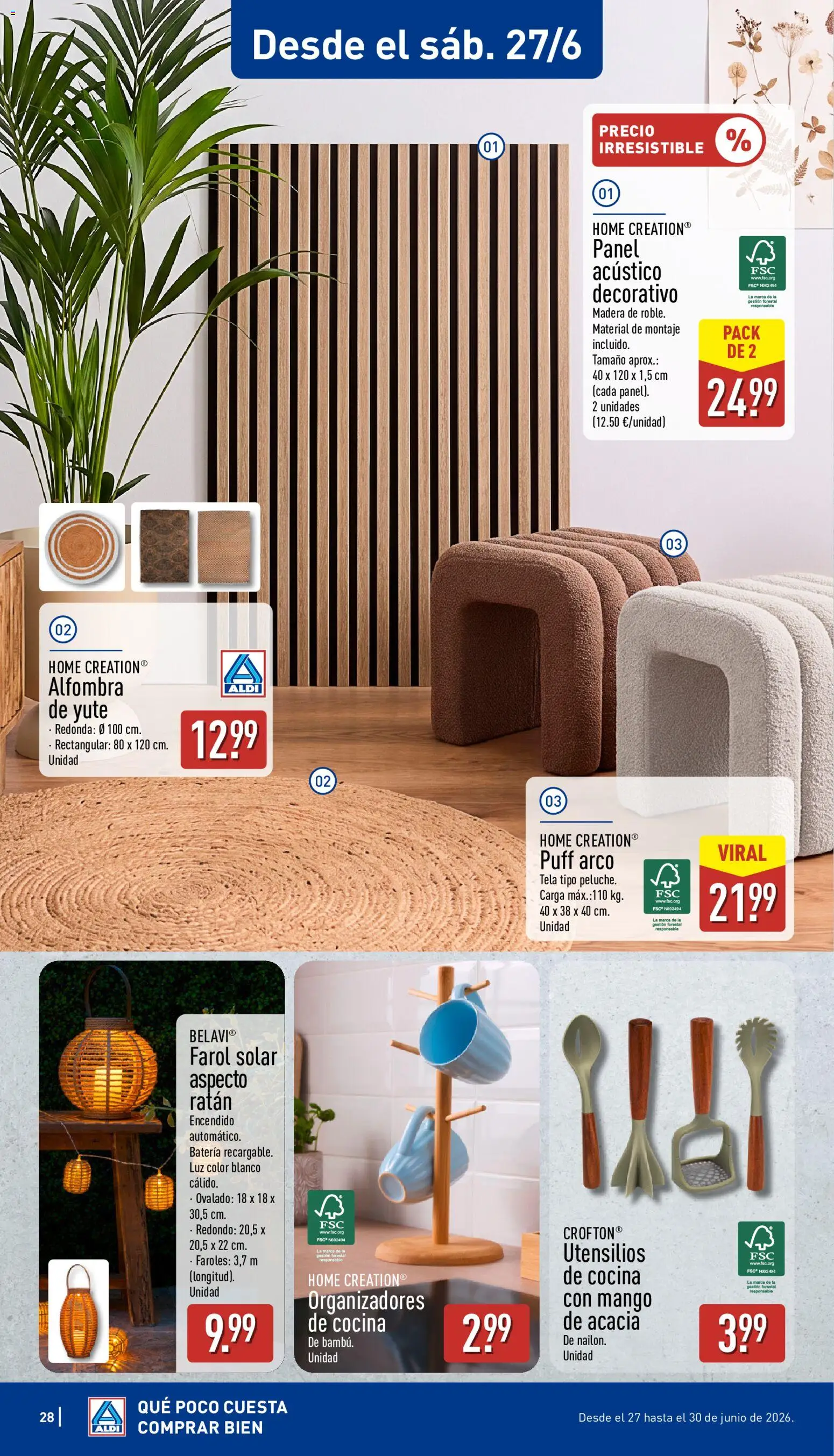 Aldi folleto Canarias │ válido desde el 22.06.2026 | Página: 28 | Productos: Farol, Cocina, Ρούτερ, Batería