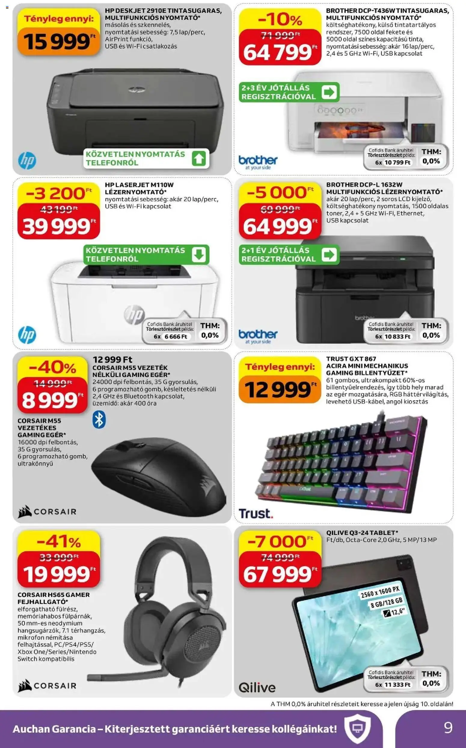Auchan akciós ujság - amely érvényes a következő dátumtól: 07.05.2026 | Oldal: 9 | Termékek: Egér, Xbox, USB, Óra