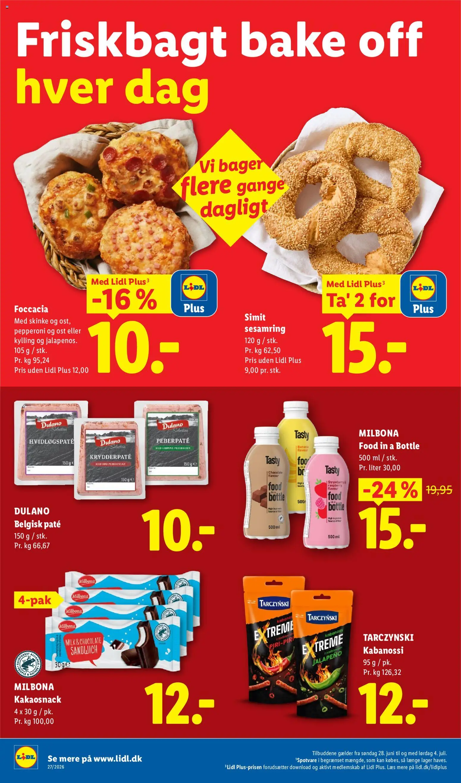 Lidl tilbudsavis – gyldig fra 28/06/2026 | Side: 22 | Produkter: Ost, Focaccia, Søm, Peberfrugt