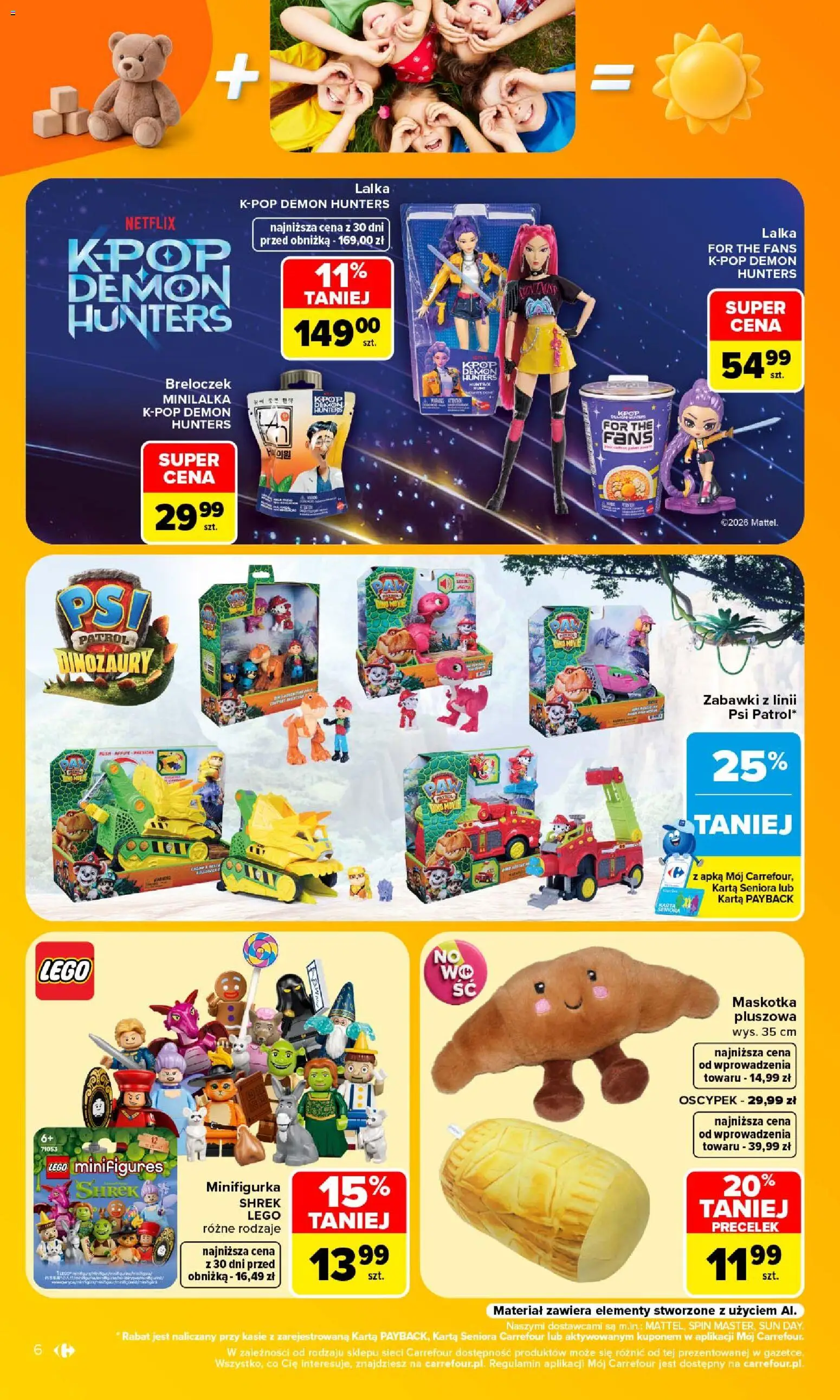 Carrefour gazetka - Same okazje od 21.09.2026 | Strona: 6 | Produkty: Zabawki, Karta, Lalka, Lego