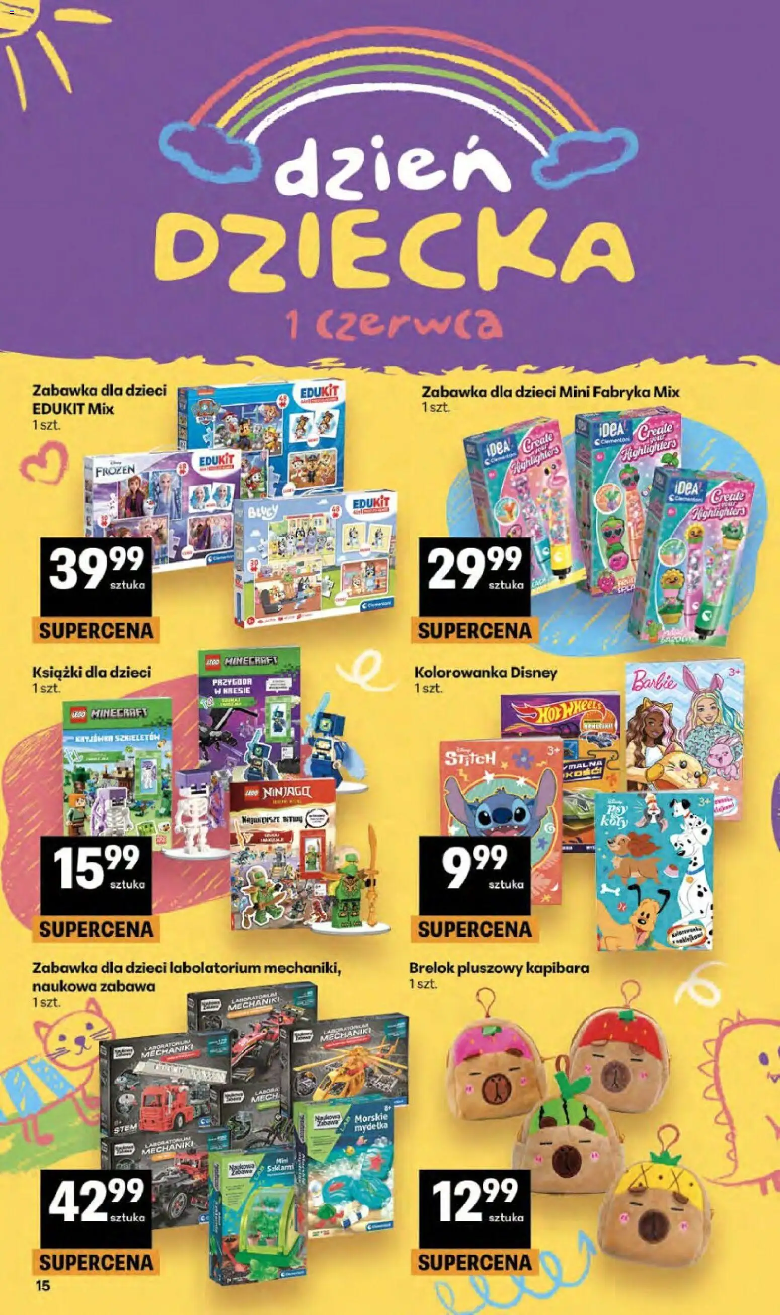 Delikatesy Centrum gazetka - Sklepy Własne od 03.06.2026 | Strona: 15 | Produkty: Barbie, Lego, Książki