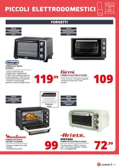 Anteprima del volantino Comet volantino Piccoli Elettrodomestici Cucina valido a partire dal 11/09/2026 | Pagina: 11 | Prodotti: Fornetto, Forno, Vassoio, Forno elettrico