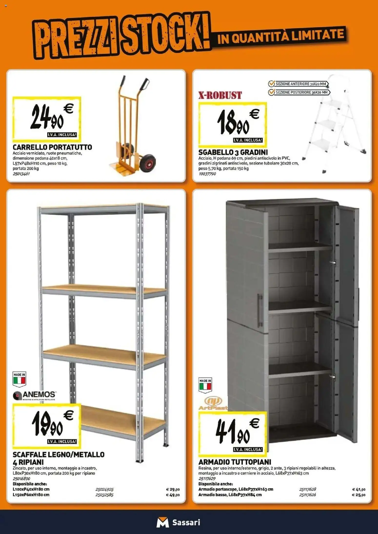 Nuovo TECNOMAT catalogo Sassari dal 27/08/2026 > offerte anteprima 🛍️ | Pagina: 16 | Prodotti: Ripiano, Carrello, Sgabello, Scaffale