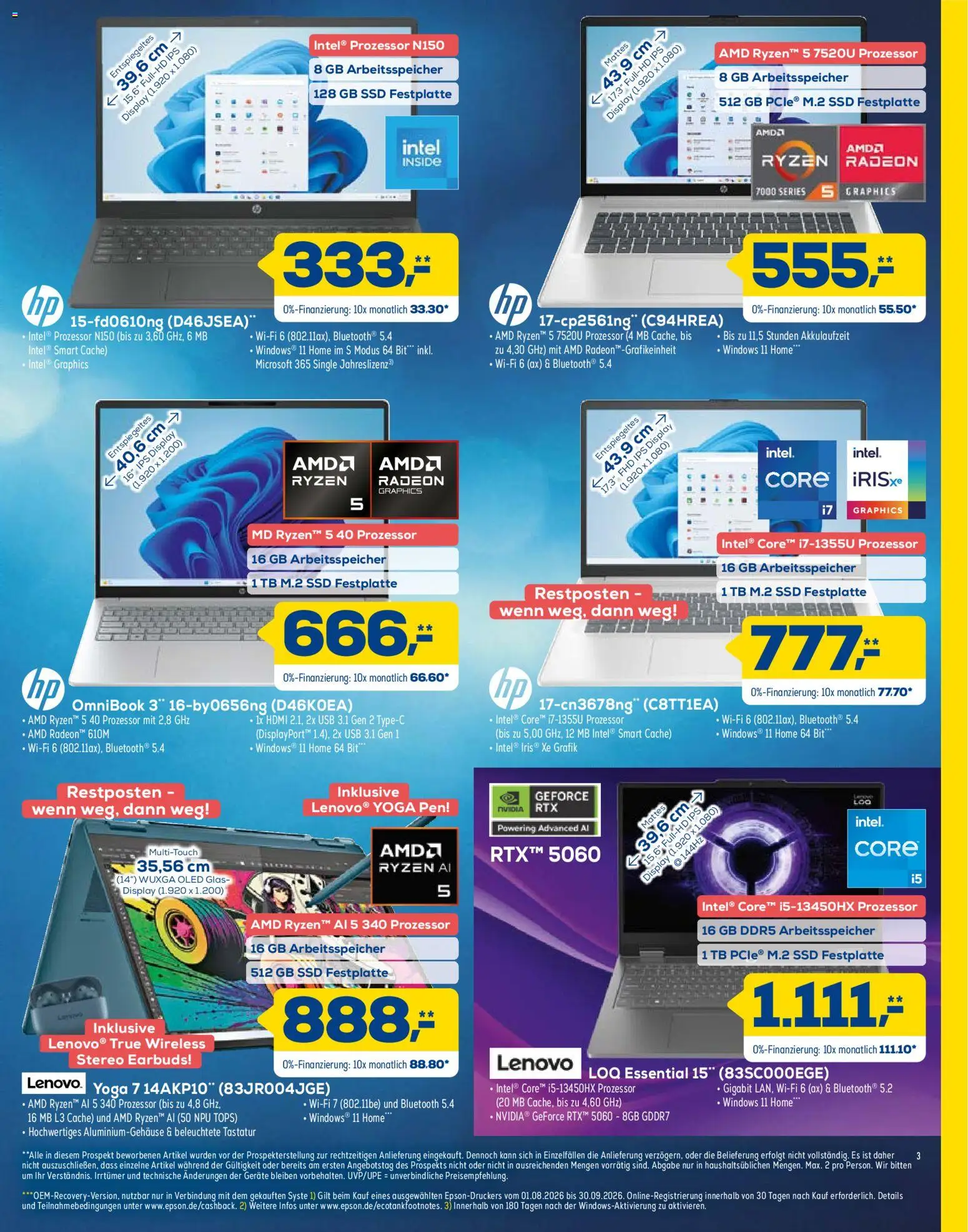 Euronics Prospekt – gültig ab 29.08.2026 | Seite: 3 | Produkte: Lenovo, USB, Tastatur