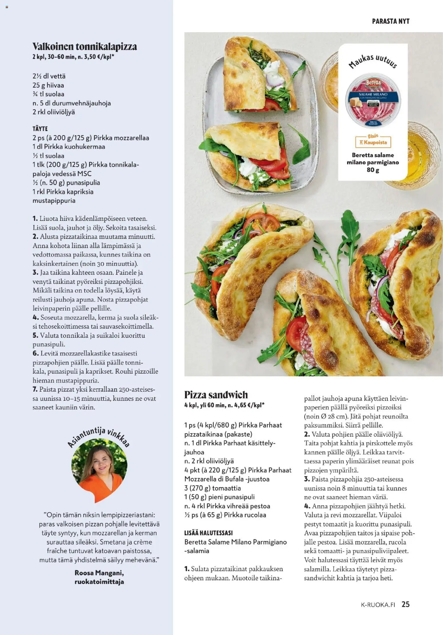 K-Market - K-Ruoka – voimassa 29/09/2026 alkaen | Sivu: 25 | Tuotteet: Smetana, Suola, Pizza, Kerma