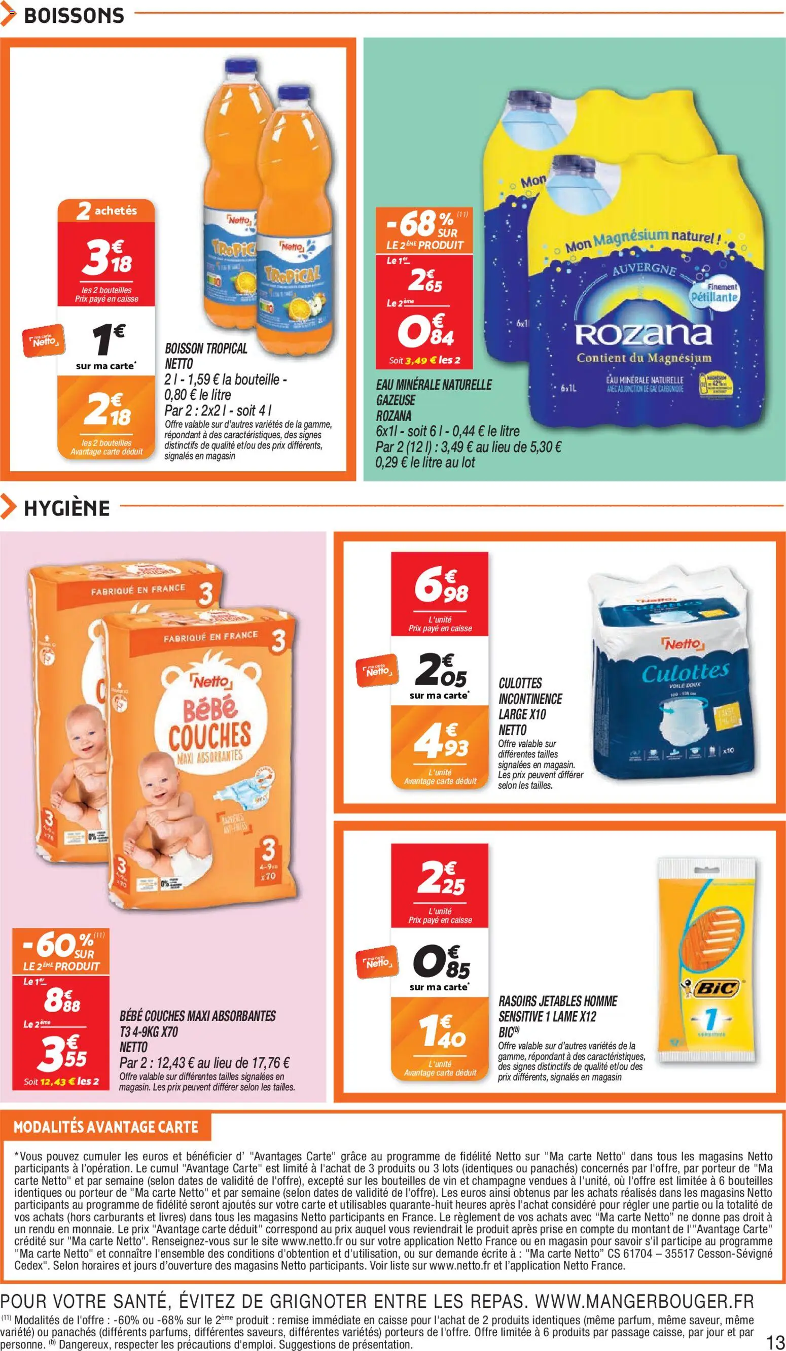 {H1} | Page: 13 | Produits: Couches, Hygiène, Bouteille, Vin