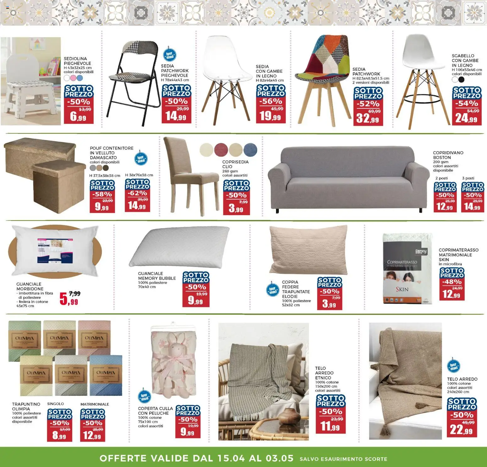 Volantino Happy Casa del 15.04.2026 | Pagina: 14 | Prodotti: Peluche, Culla, Coprisedia, Coprimaterasso