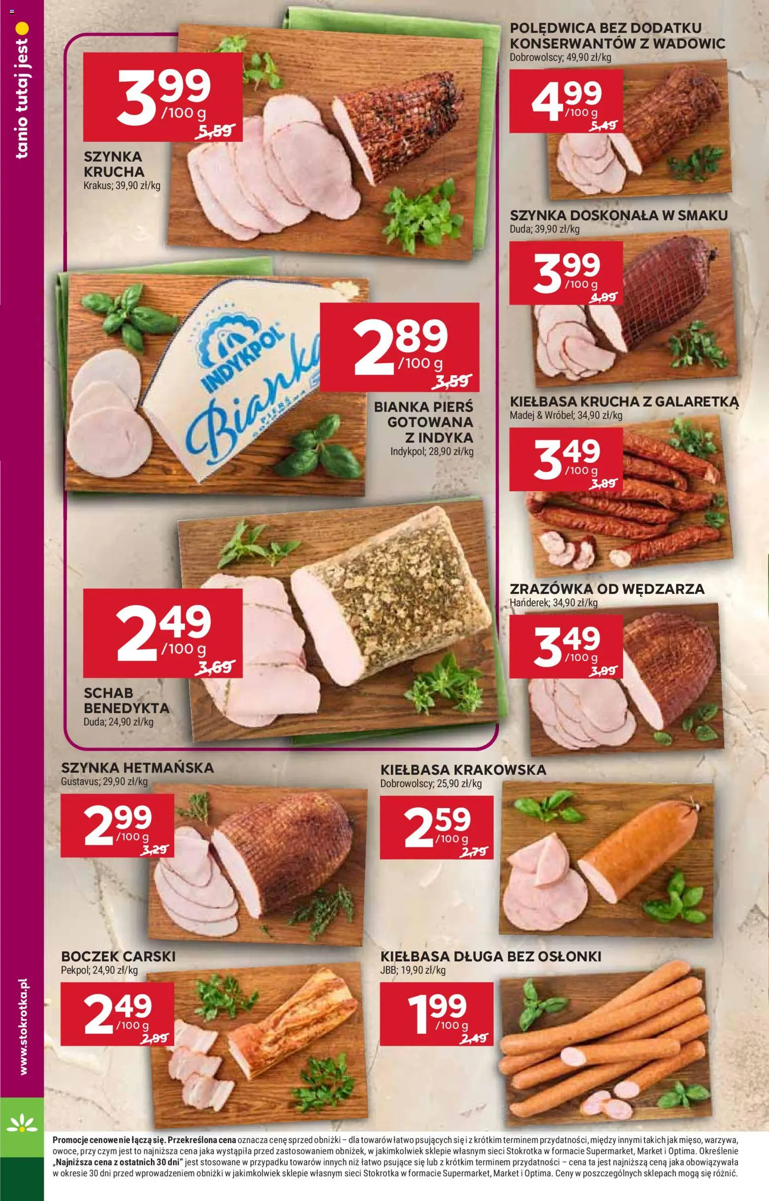 Stokrotka gazetka - Market od 20.08.2026 | Strona: 8 | Produkty: Galaretka, Schab, Stokrotka, Boczek